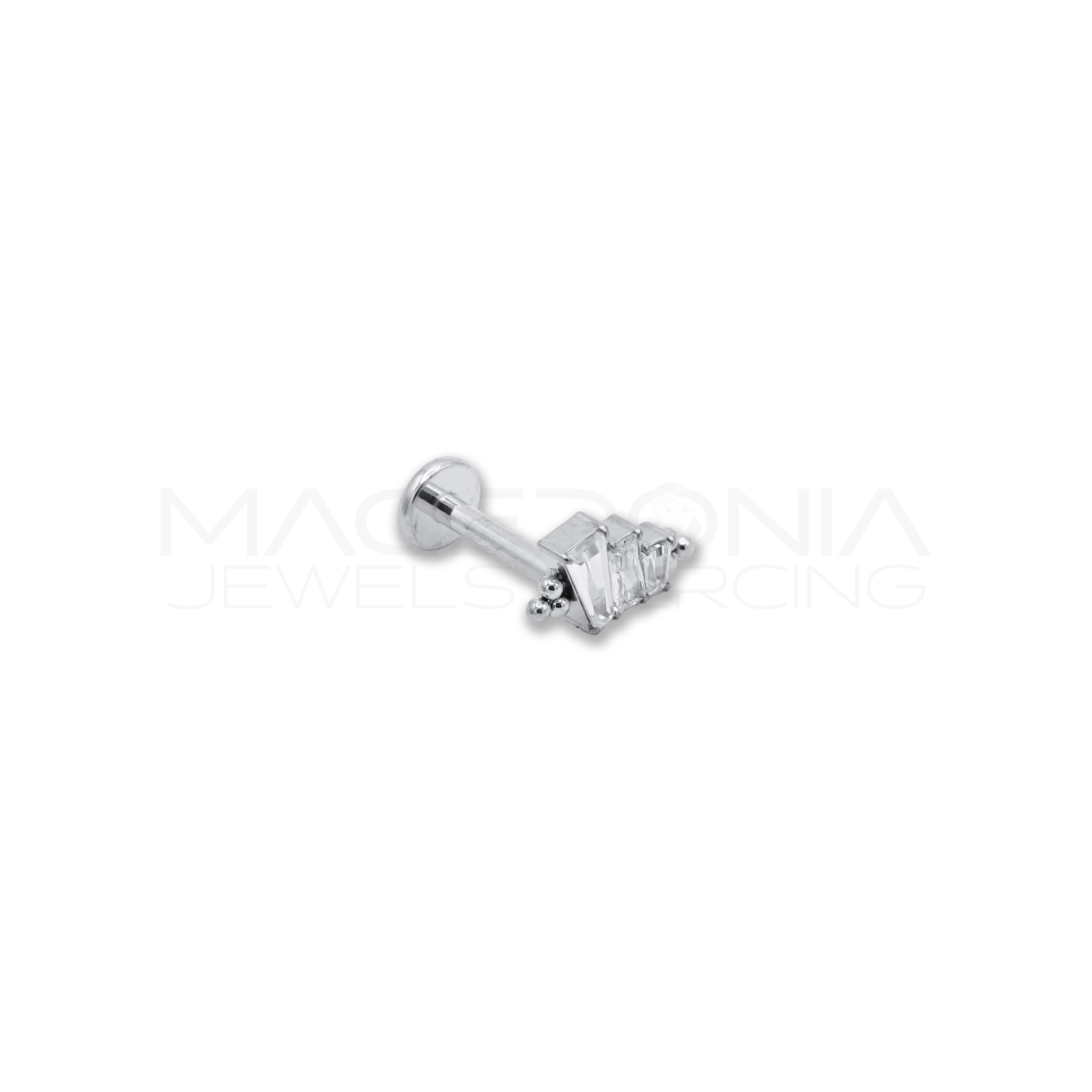 Barretta in Titanio con Zirconi Luminosi