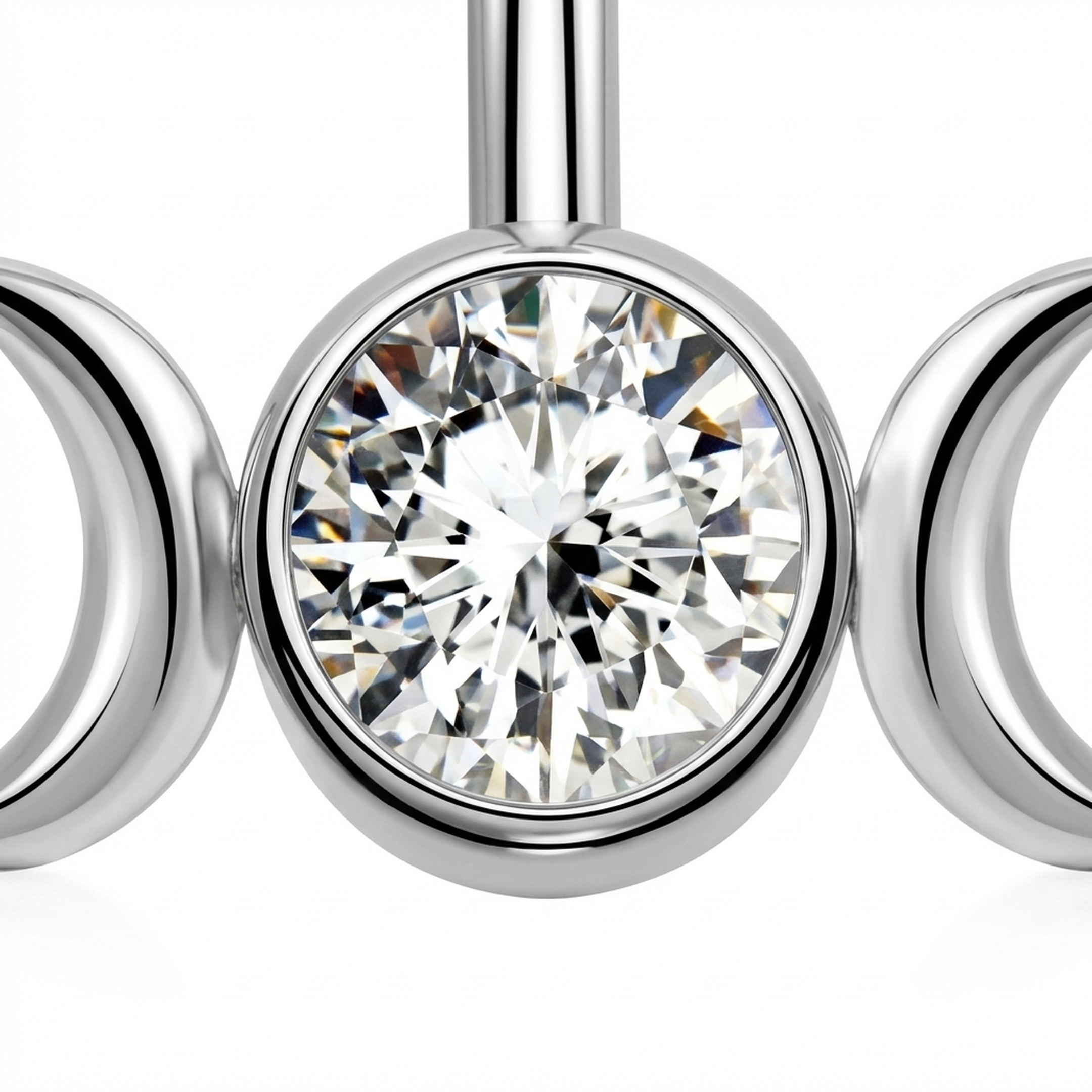 Piercing con zircone in Titanio G23 - Piercing per ombelico