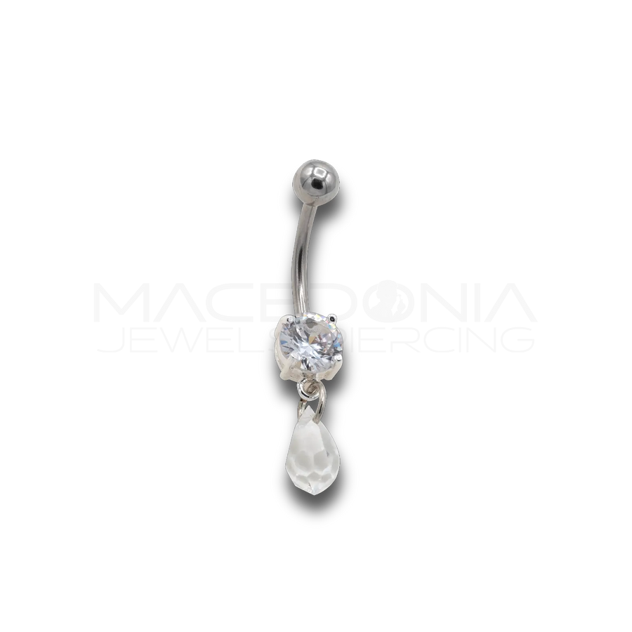 BANANA CON ZIRCONE E PENDENTE A GOCCIA