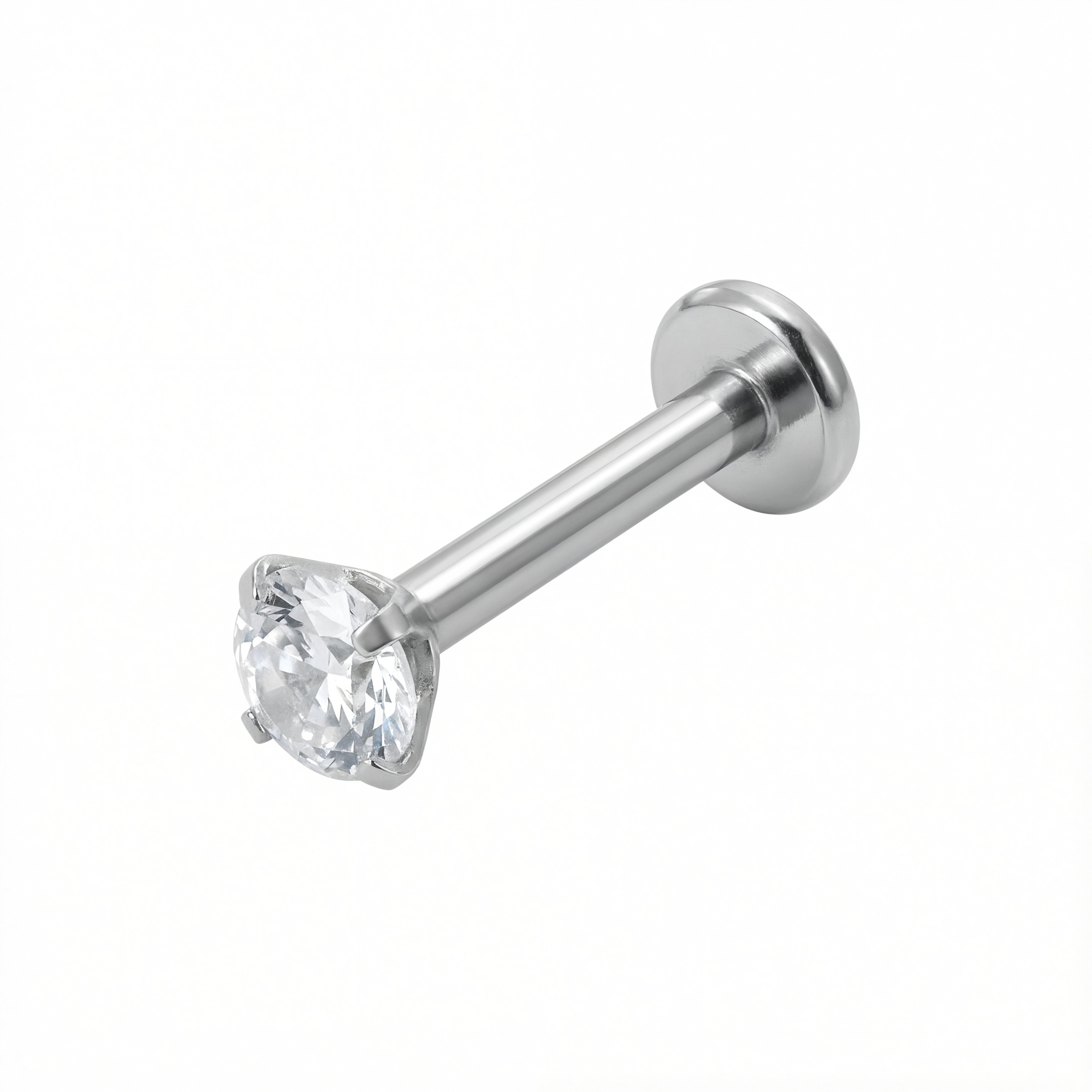Piercing con zircone in Titanio F136 - Piercing per Lobo, helix, forward helix, conch, flat, tragus