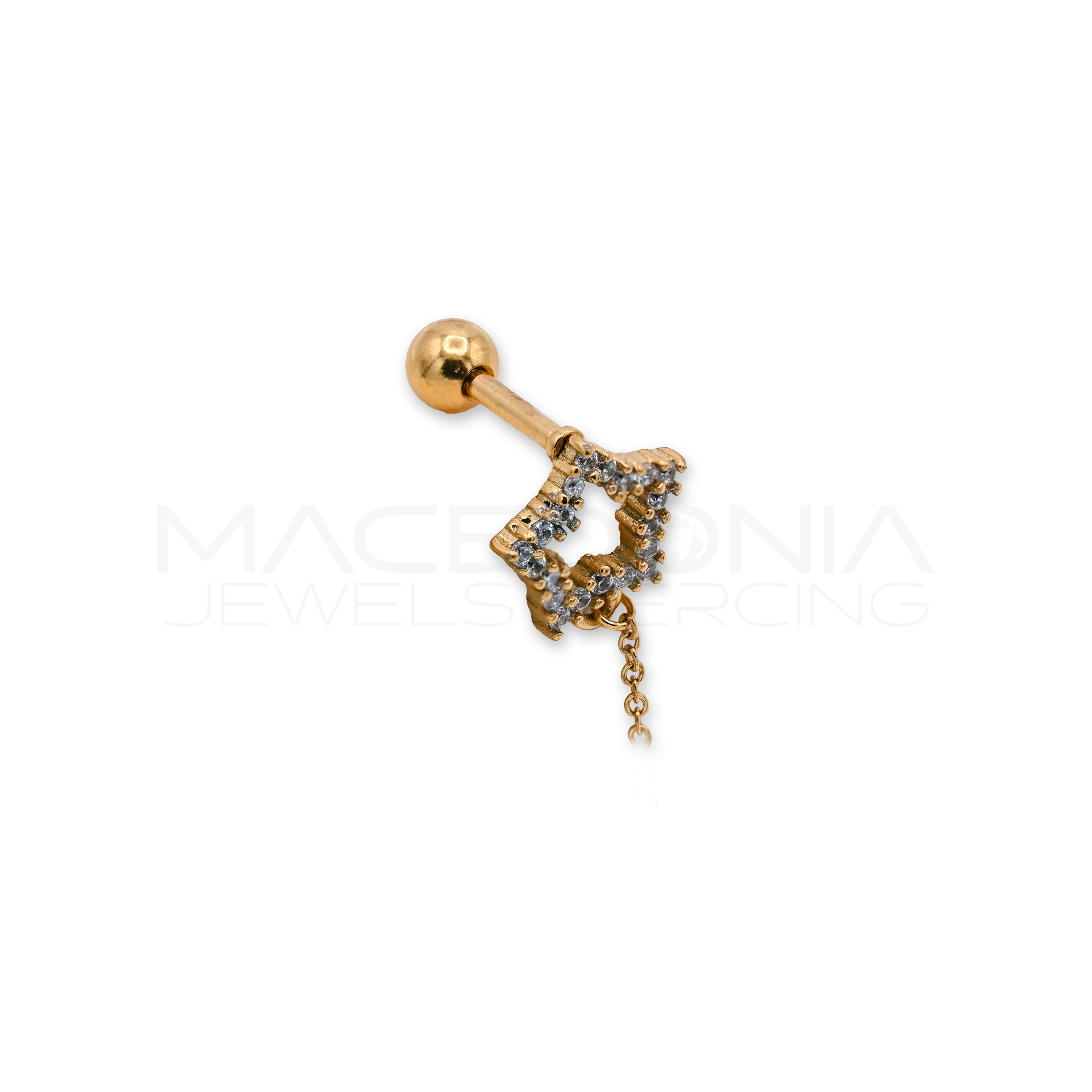 BARRETTA CON ZIRCONE E CIONDOLO