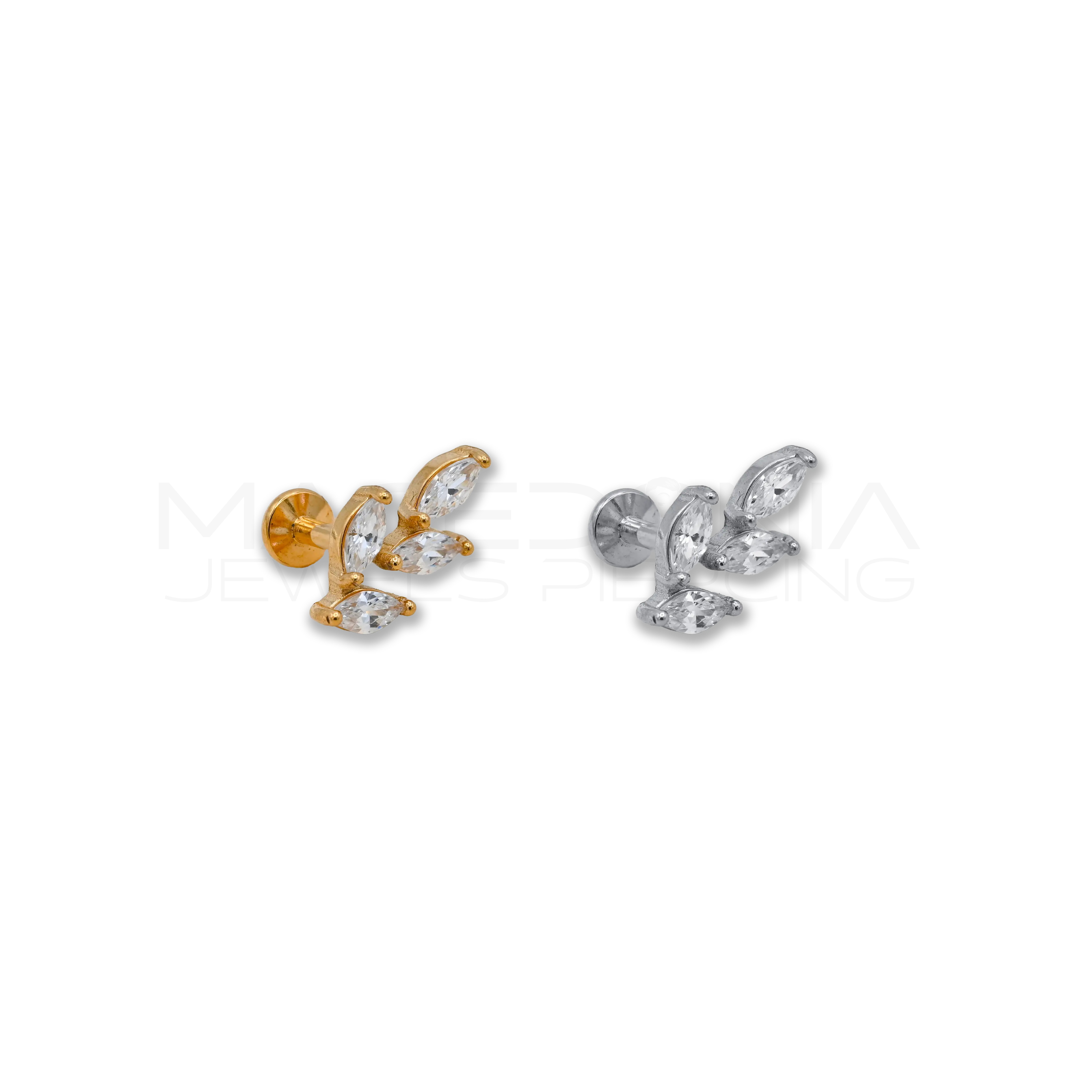 Piercing Helix in Acciaio Chirurgico 316L con Labret e Piattello
