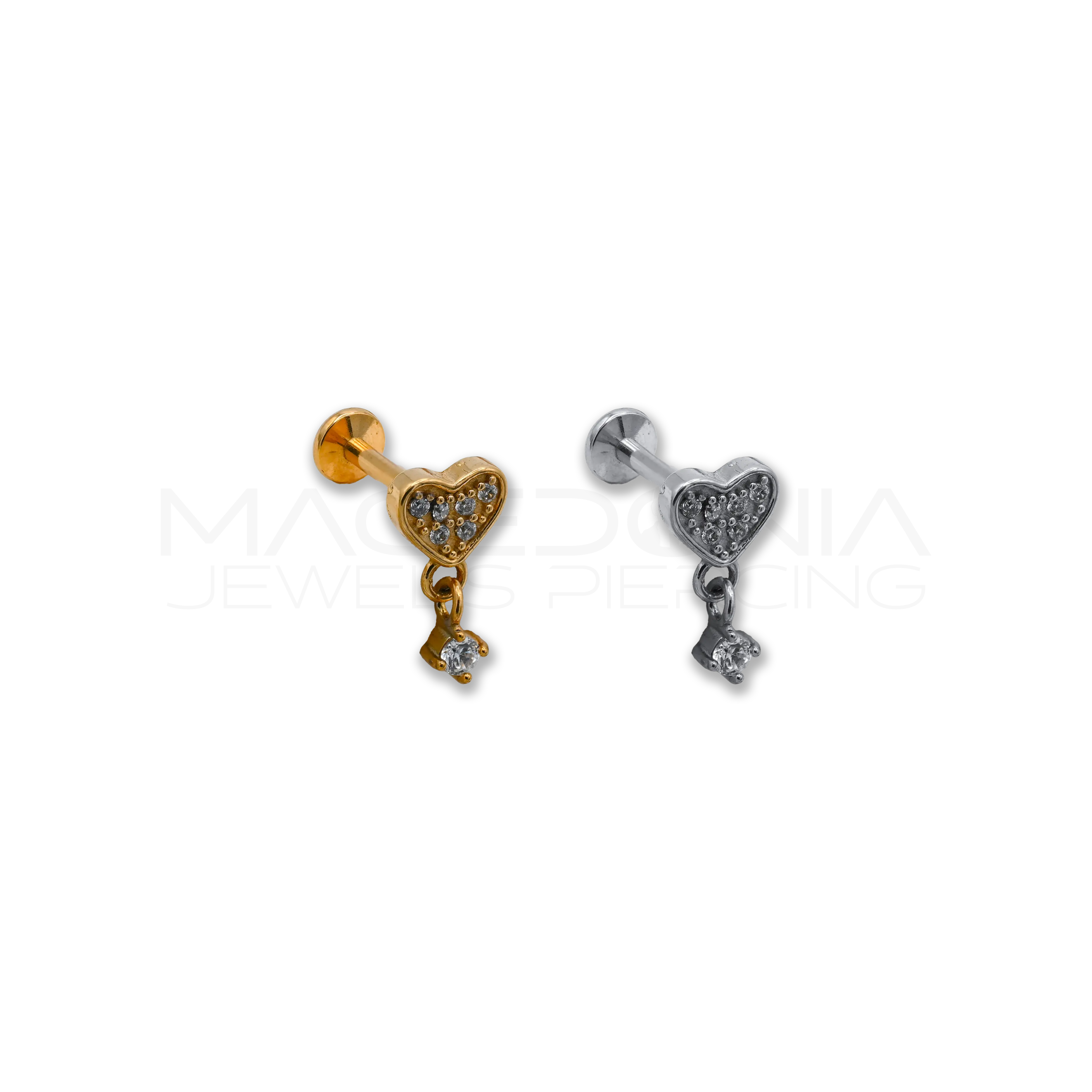 Piercing Helix Labret con Piattello in Acciaio Chirurgico 316L