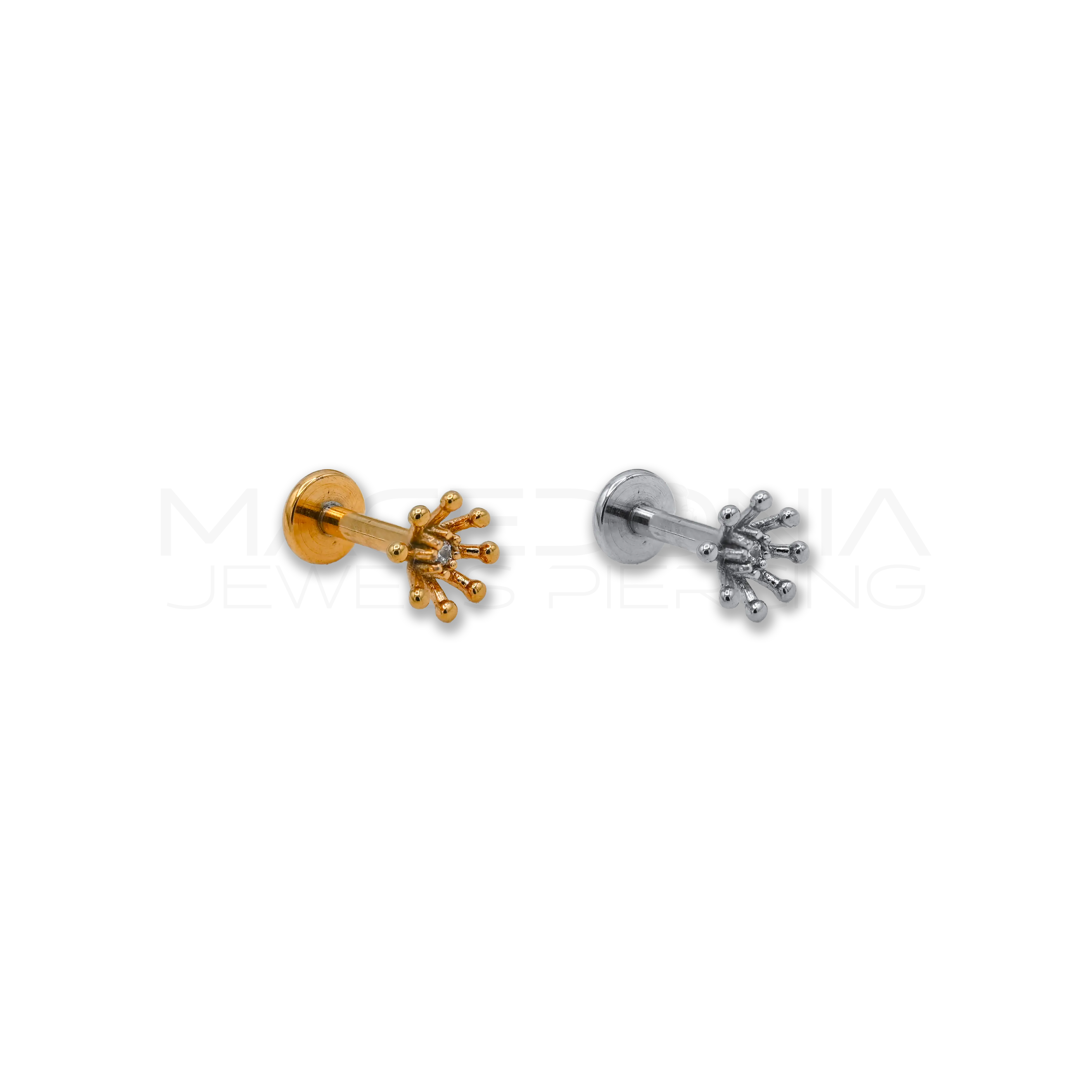 BARRETTA CON CORONA DI PALLINE Macedonia Jewels Piercing
