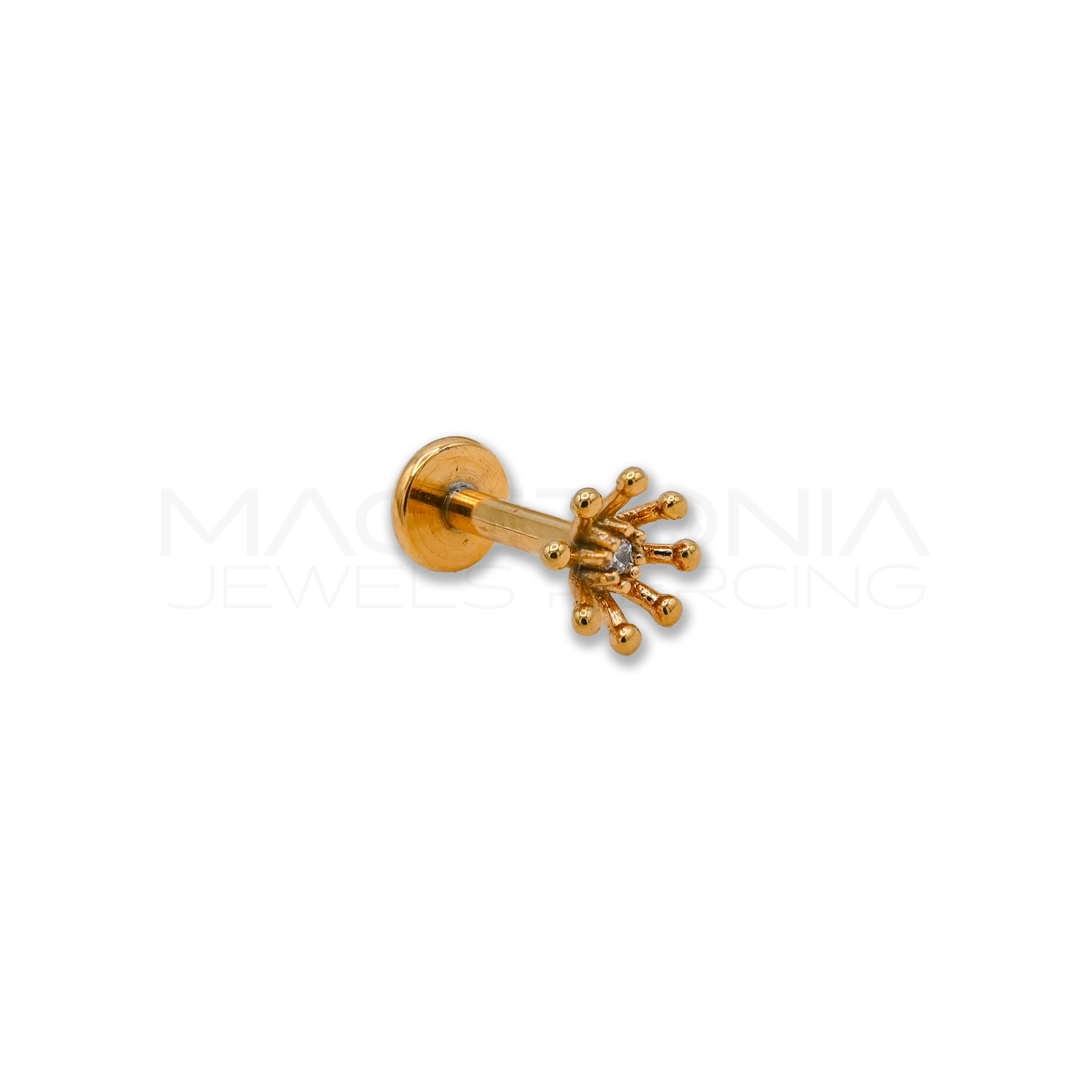 BARRETTA CON CORONA DI PALLINE Macedonia Jewels Piercing