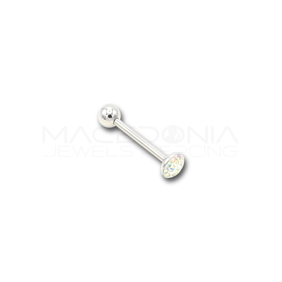 Barbell in Acciaio Chirurgico 316L con Toppa Glitterata