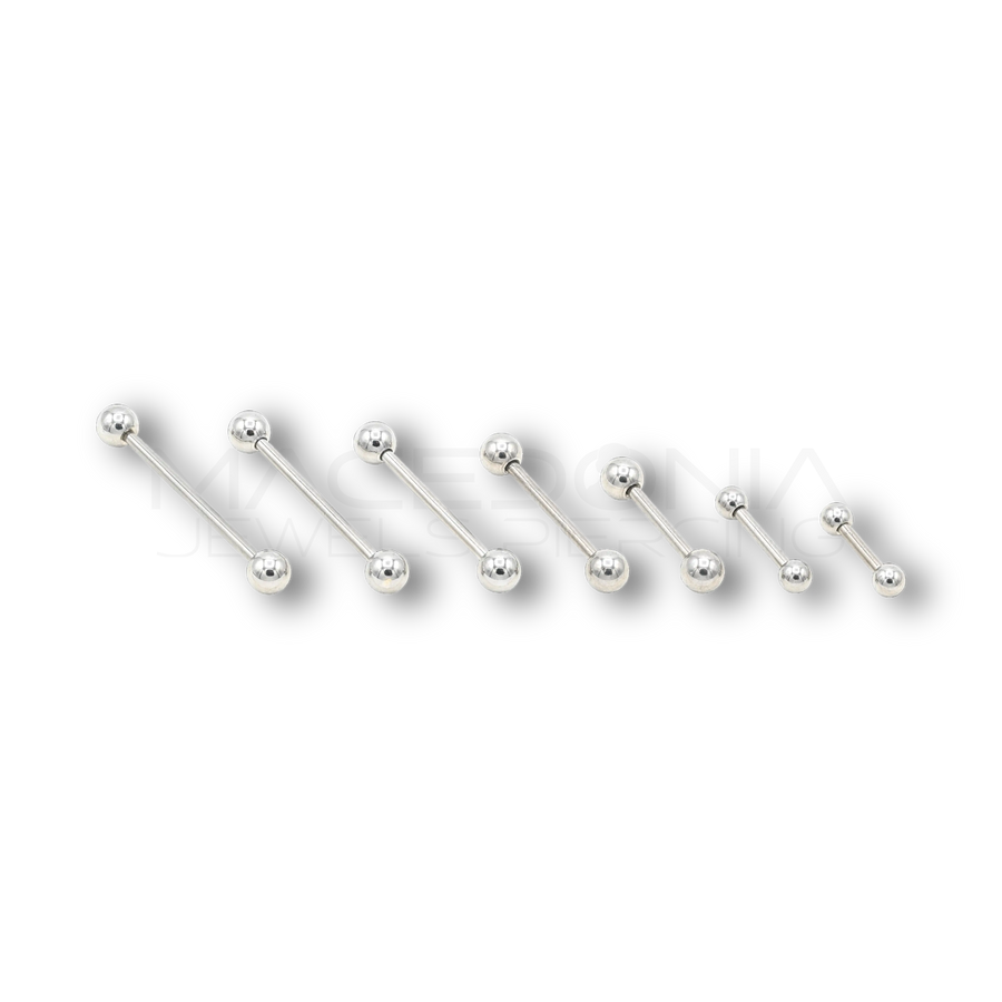 Barbell in Acciaio Chirurgico 316L di Colore Argento