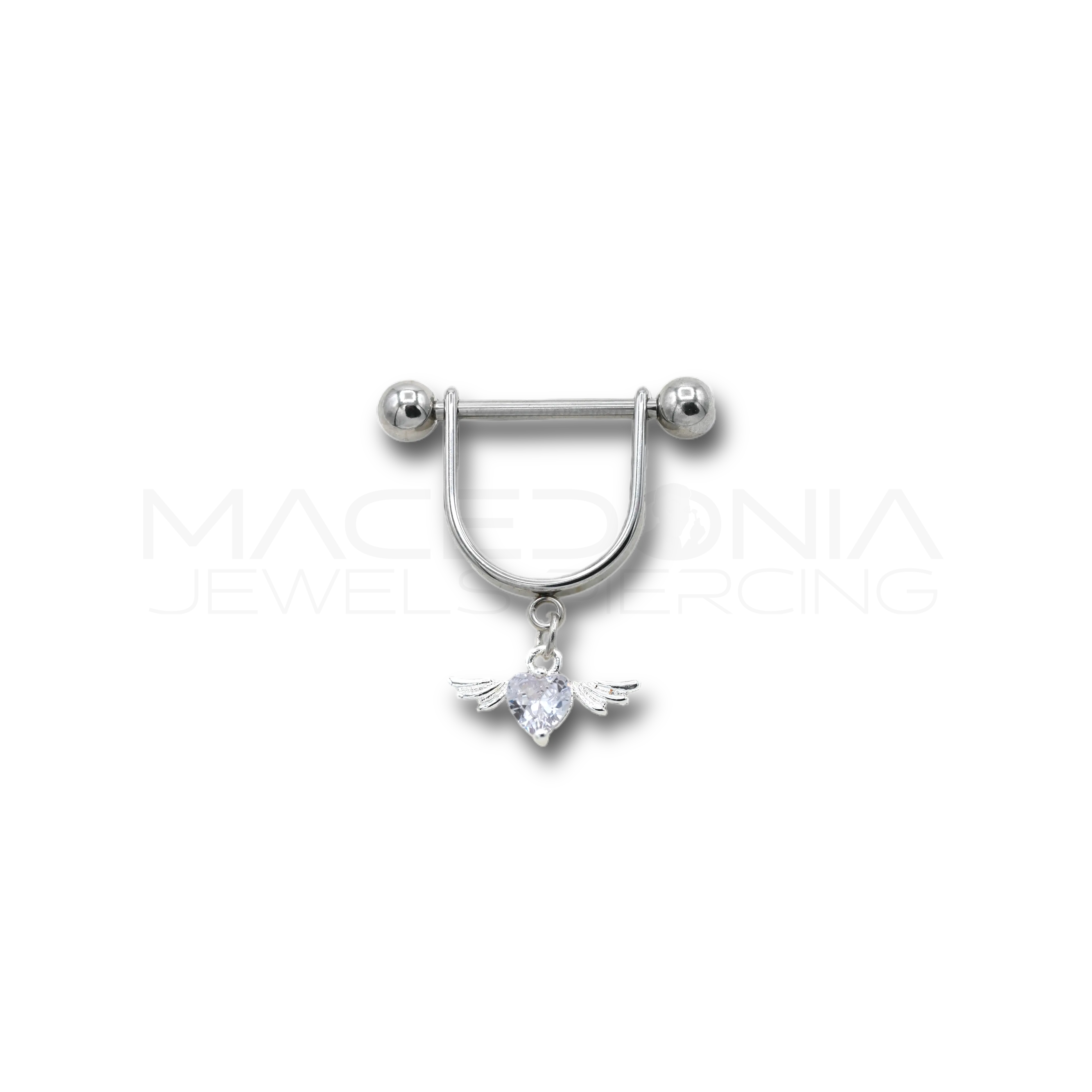 PIERCING DA CAPEZZOLO CON CUORE ALATO