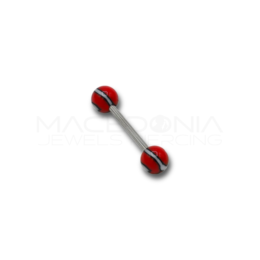 Barbell in Acciaio Chirurgico 316L con Pallina Striata