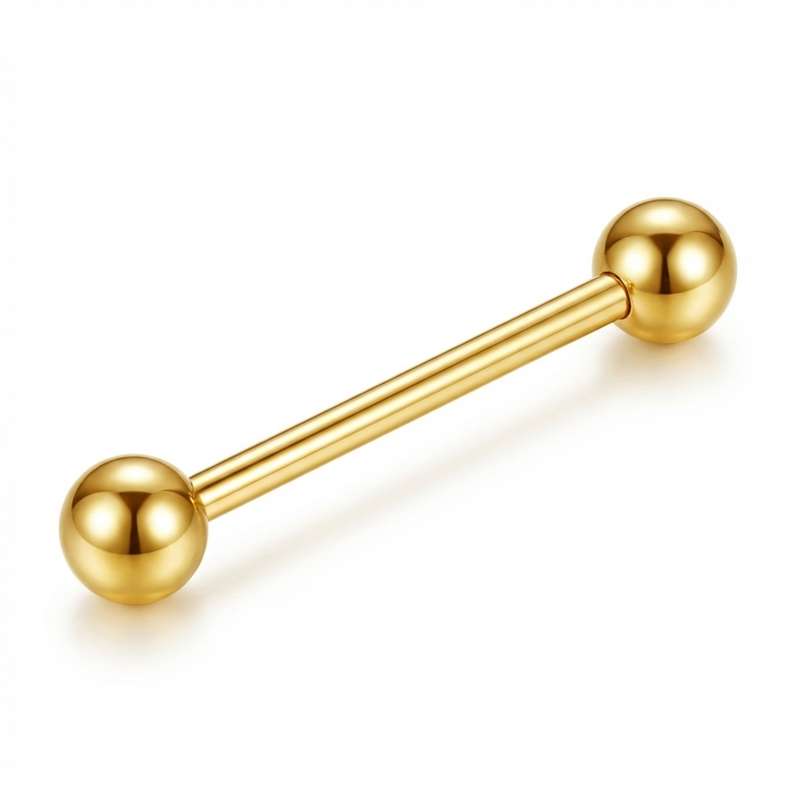 Barretta con palline in Titanio F136 - Piercing per orecchio