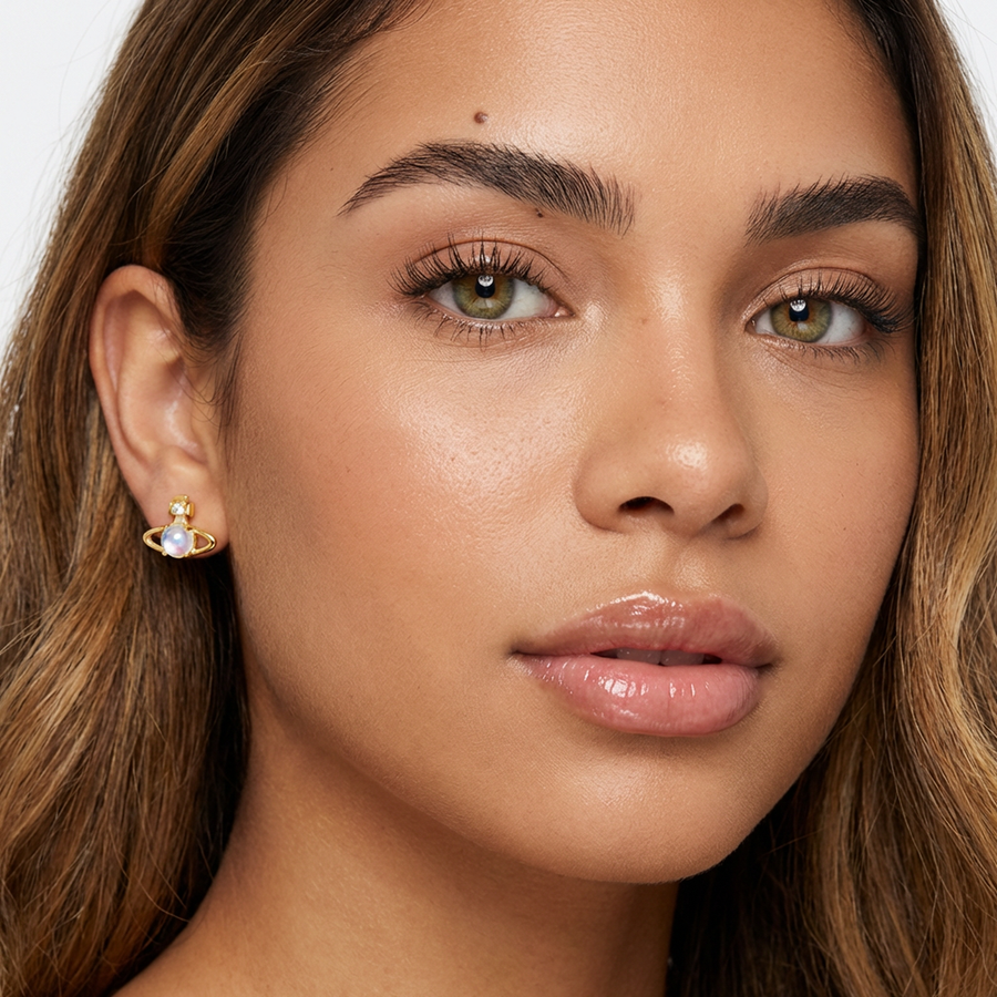 Piercing con sfera aurora boreale in Titanio G23- Piercing per Lobo, helix, forward helix, conch, flat, tragus