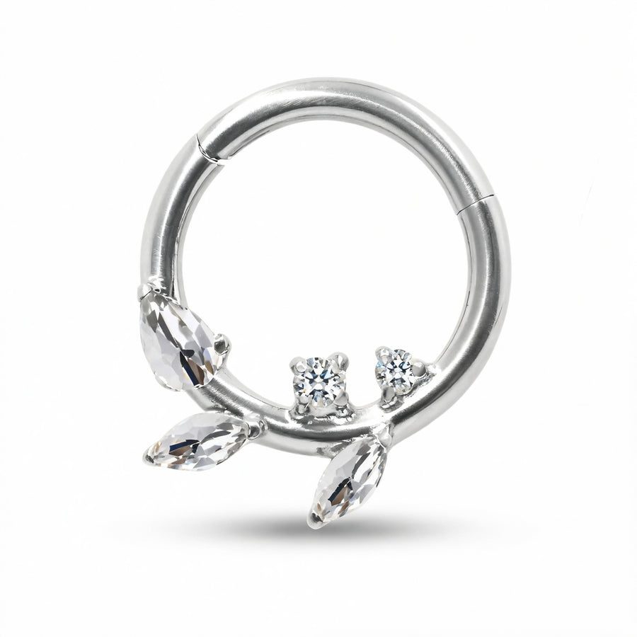 Piercing con zirconi in Titanio G23 - Piercing per Lobo, helix, daith, septum