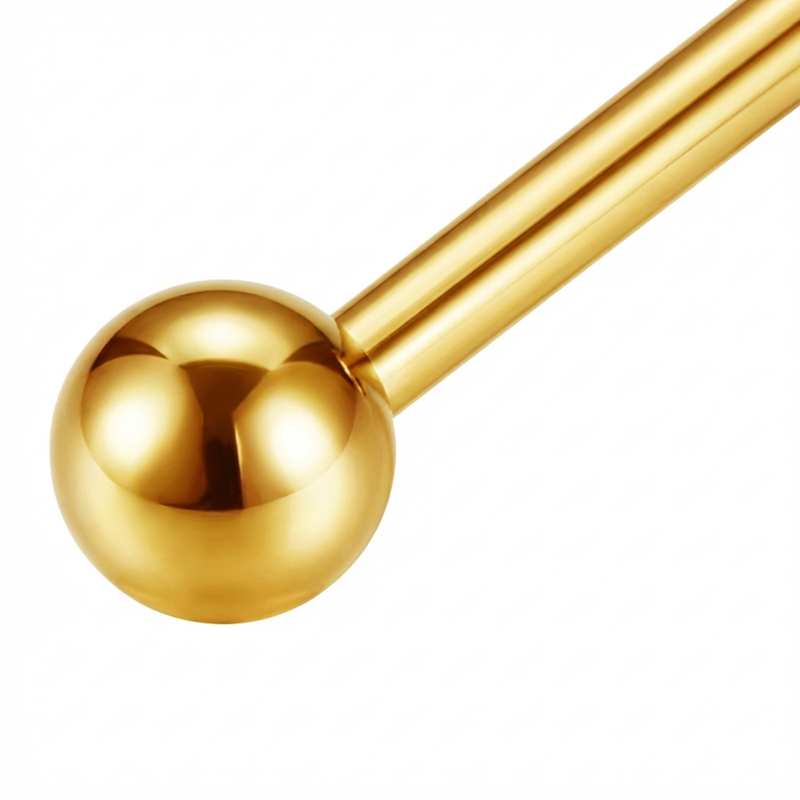 Barretta con palline in Titanio F136 - Piercing per orecchio