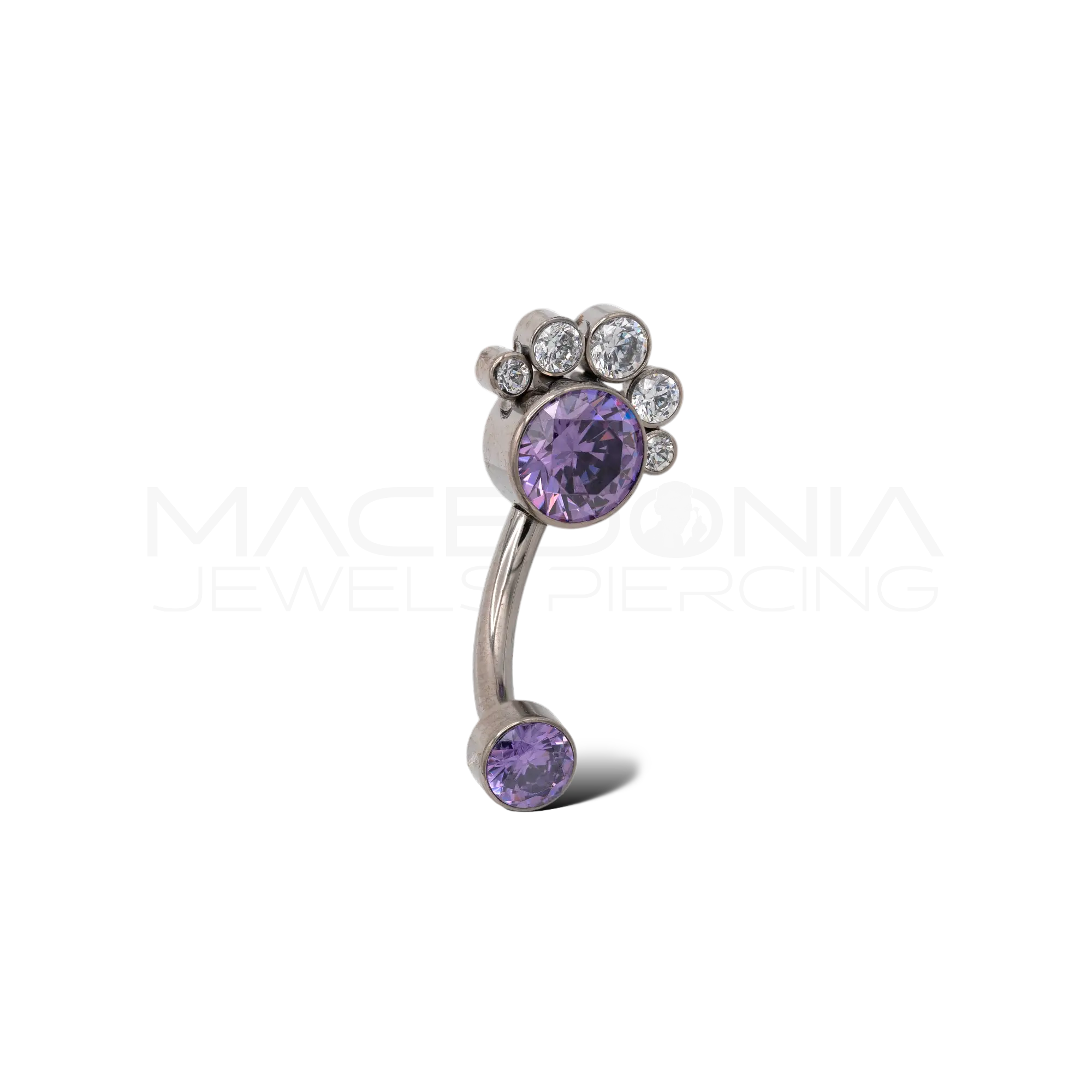 BANANA CON ZAMPA CON ZIRCONI IN TITANIO