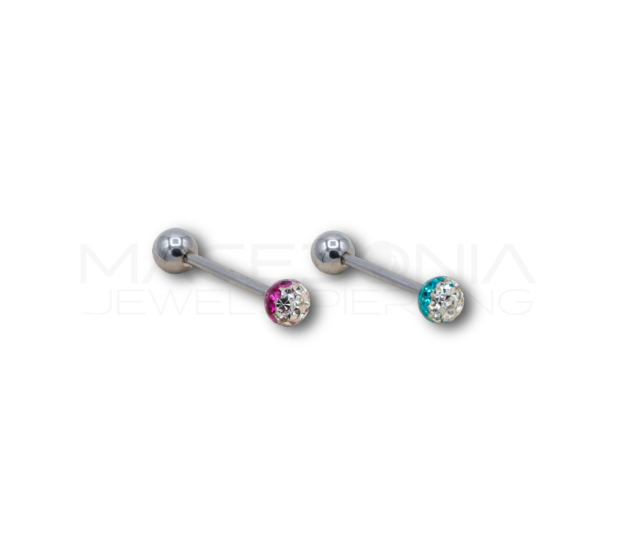 BARRETTA CON DESIGN A DUE COLORI Macedonia Piercing