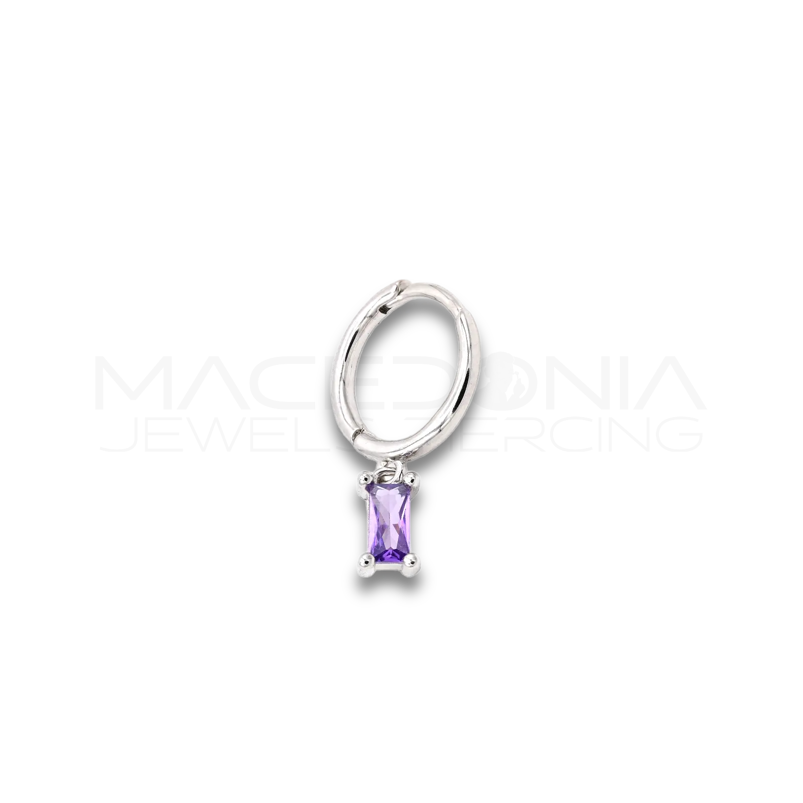 ORECCHINO IN ARGENTO CON CIONDOLO A ZIRCONE