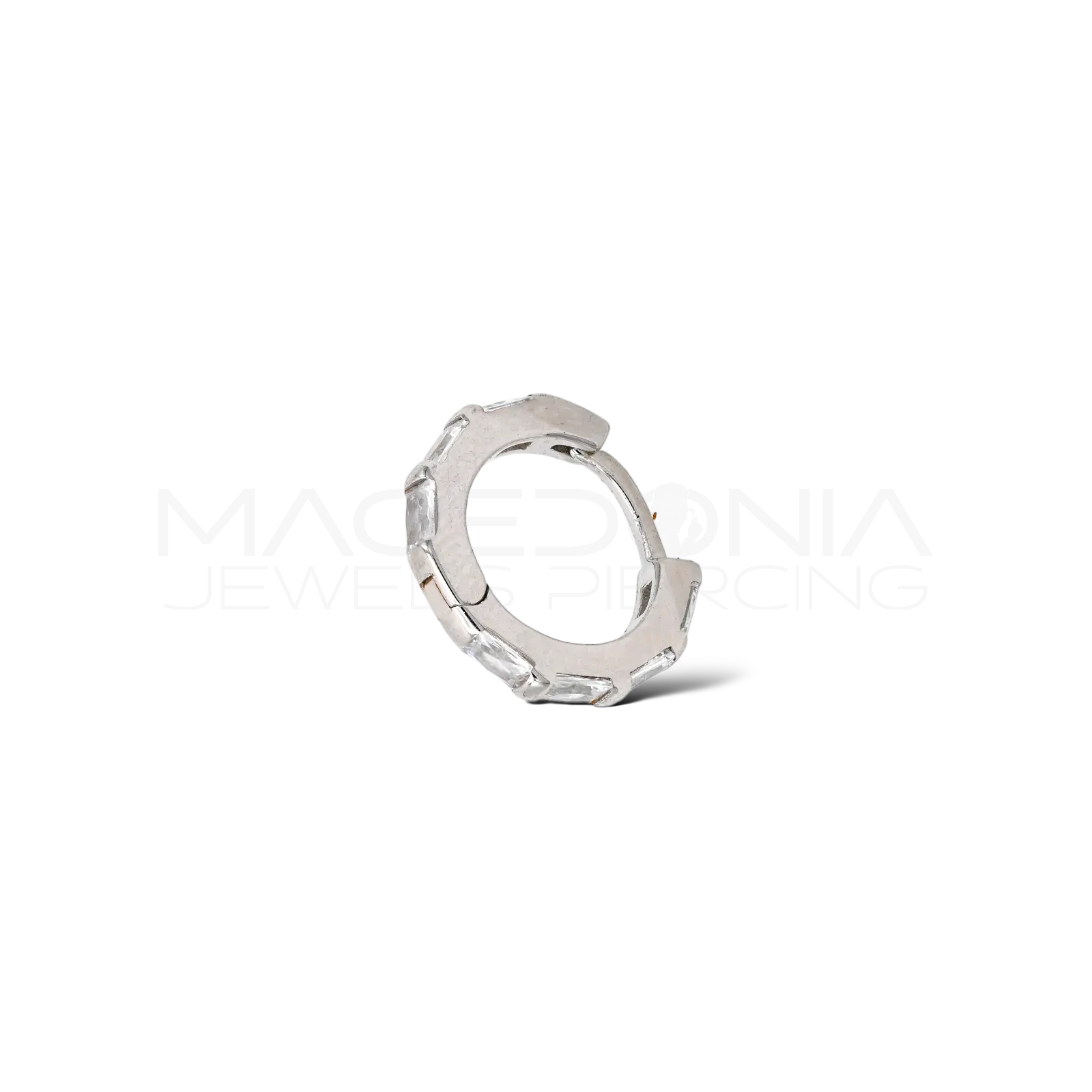Orecchino Clicker in Argento 925 con Zircone
