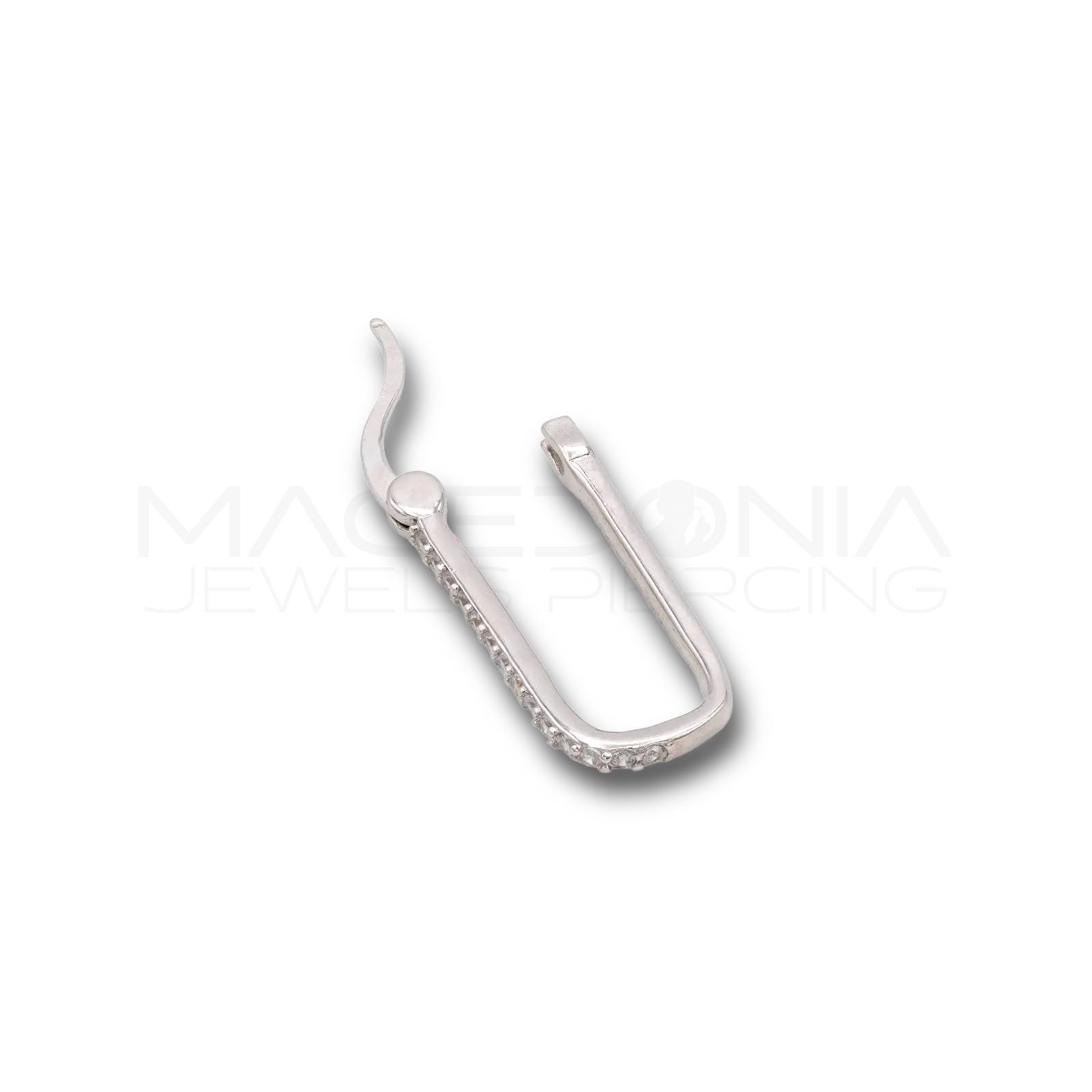 ORECCHINO IN ARGENTO RETTANGOLARE