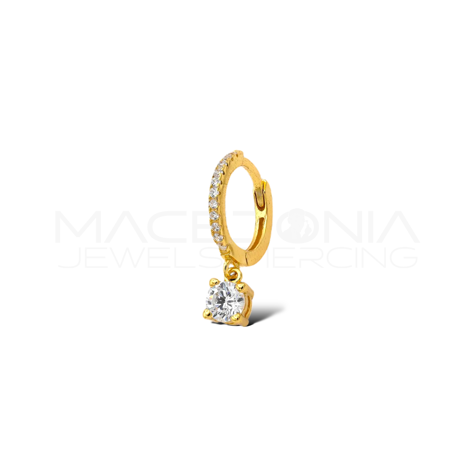 ORECCHINO IN ARGENTO CON CIONDOLO E ZIRCONE