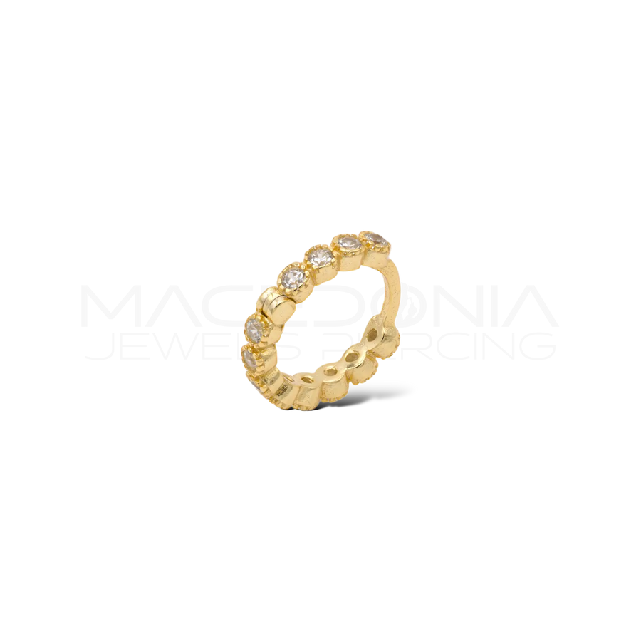 Orecchino Clicker in Argento 925 con Zirconi