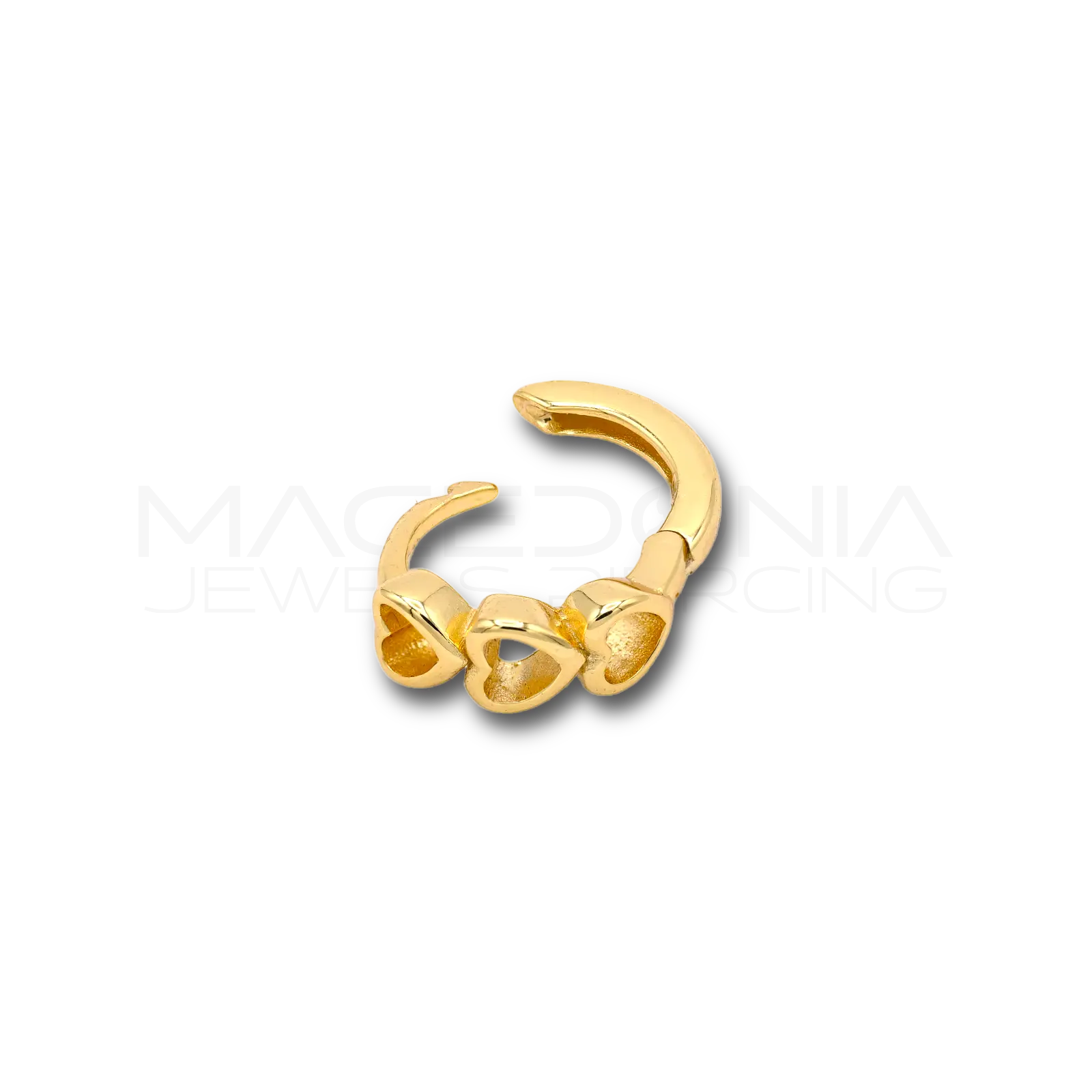 ORECCHINI IN ARGENTO A CERCHIO CON CUORI