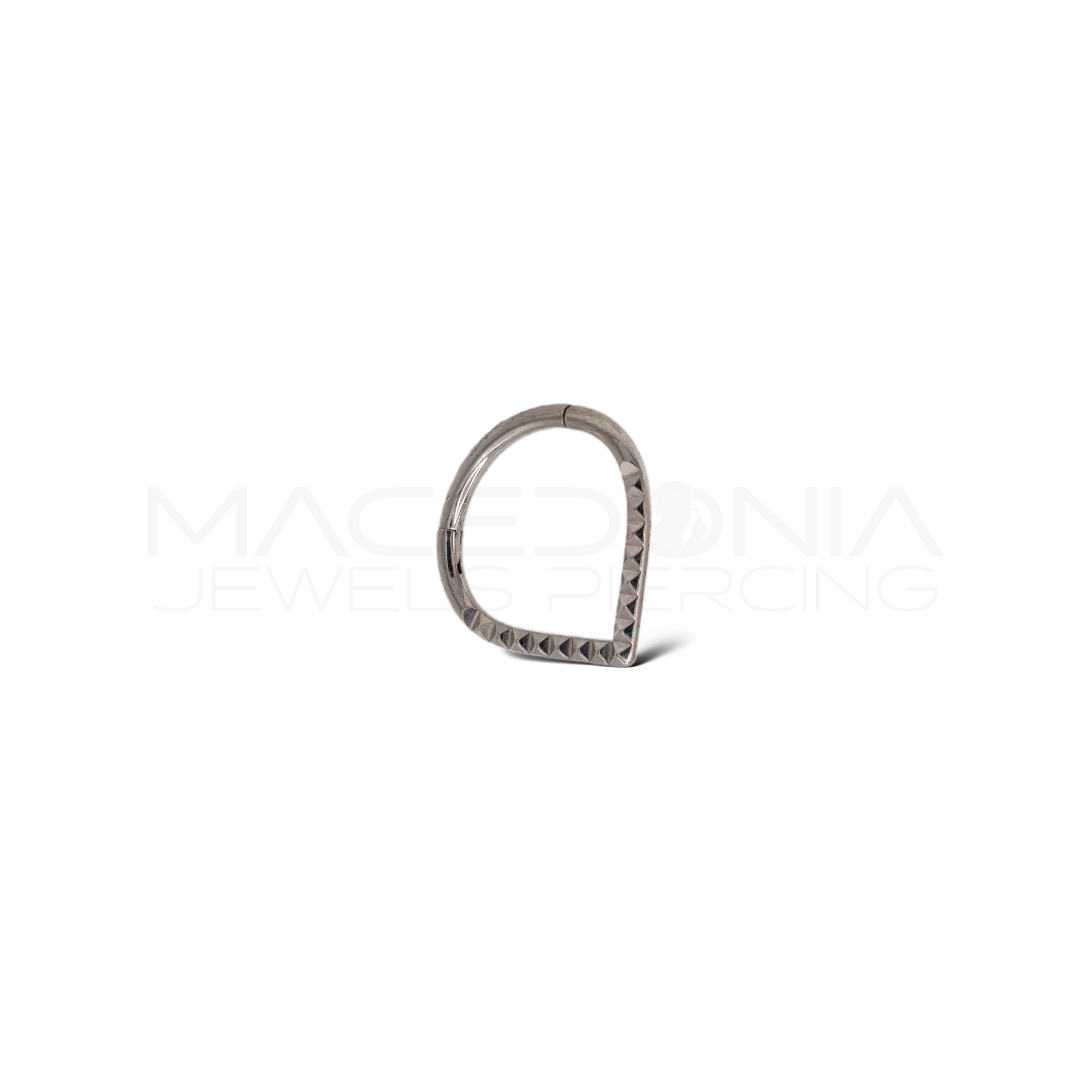 CERCHIETTO A GOCCIA CON BORCHE IN TITANIO Macedonia Jewels Piercing