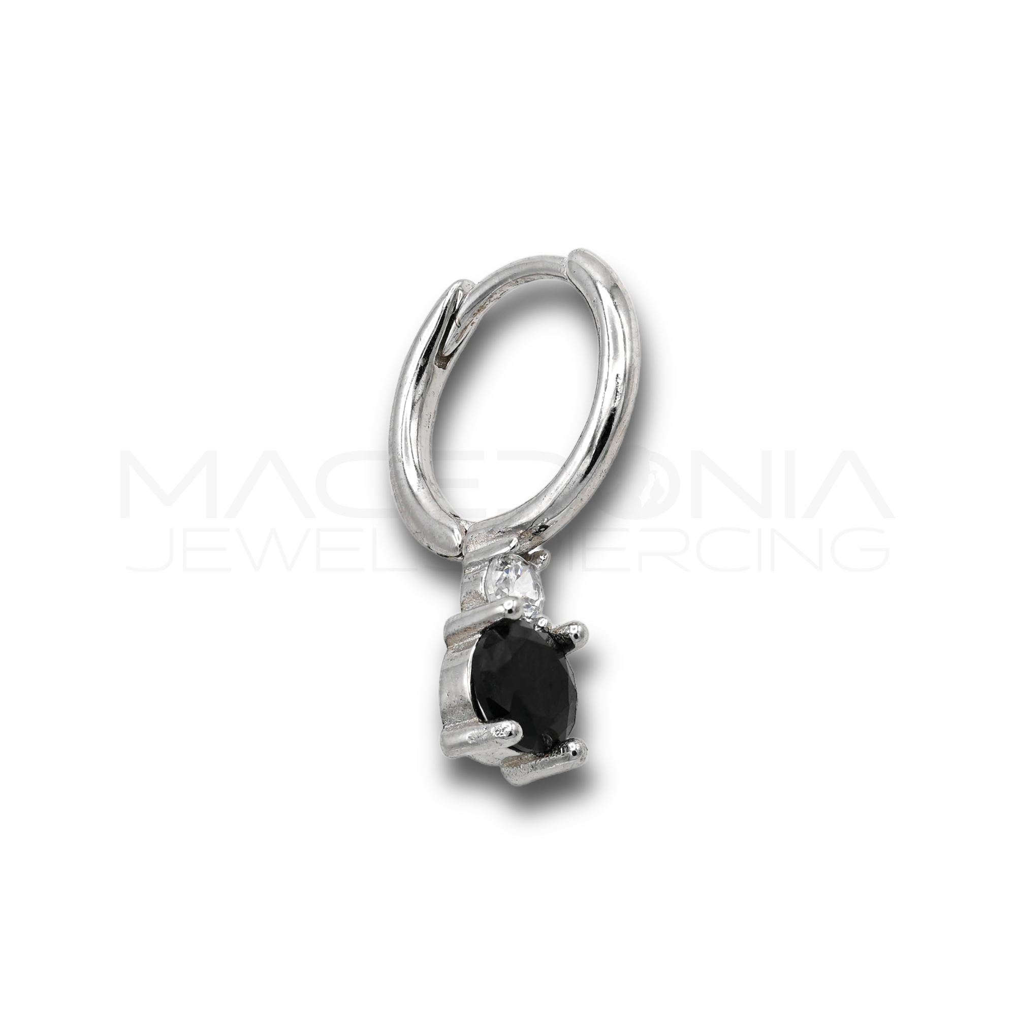 ORECCHINO IN ARGENTO CON CIONDOLO E ZIRCONE