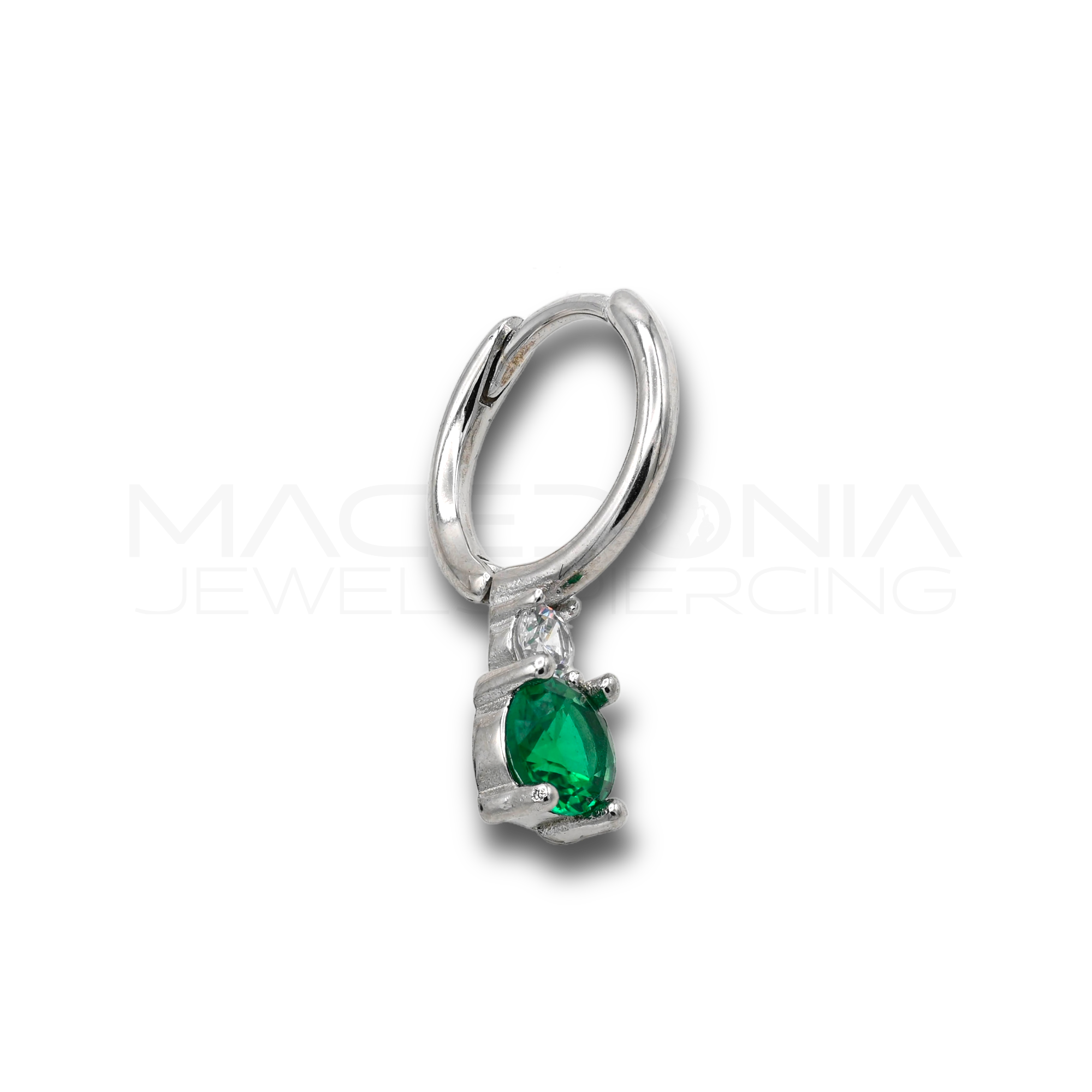 ORECCHINO IN ARGENTO CON CIONDOLO E ZIRCONE