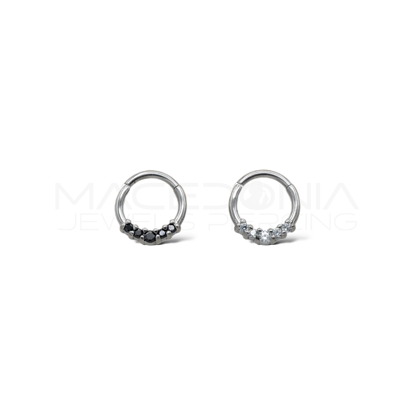 CERCHIO CON CORONA DI ZIRCONI COLORATI