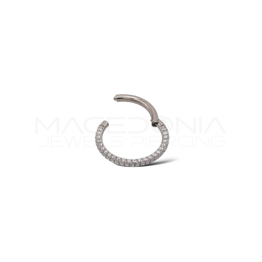 Piercing Clicker in Titanio F136 con Zirconi Incastonati