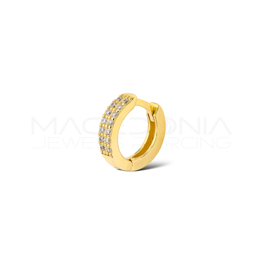 Orecchino Clicker in Argento 925 con Zirconi