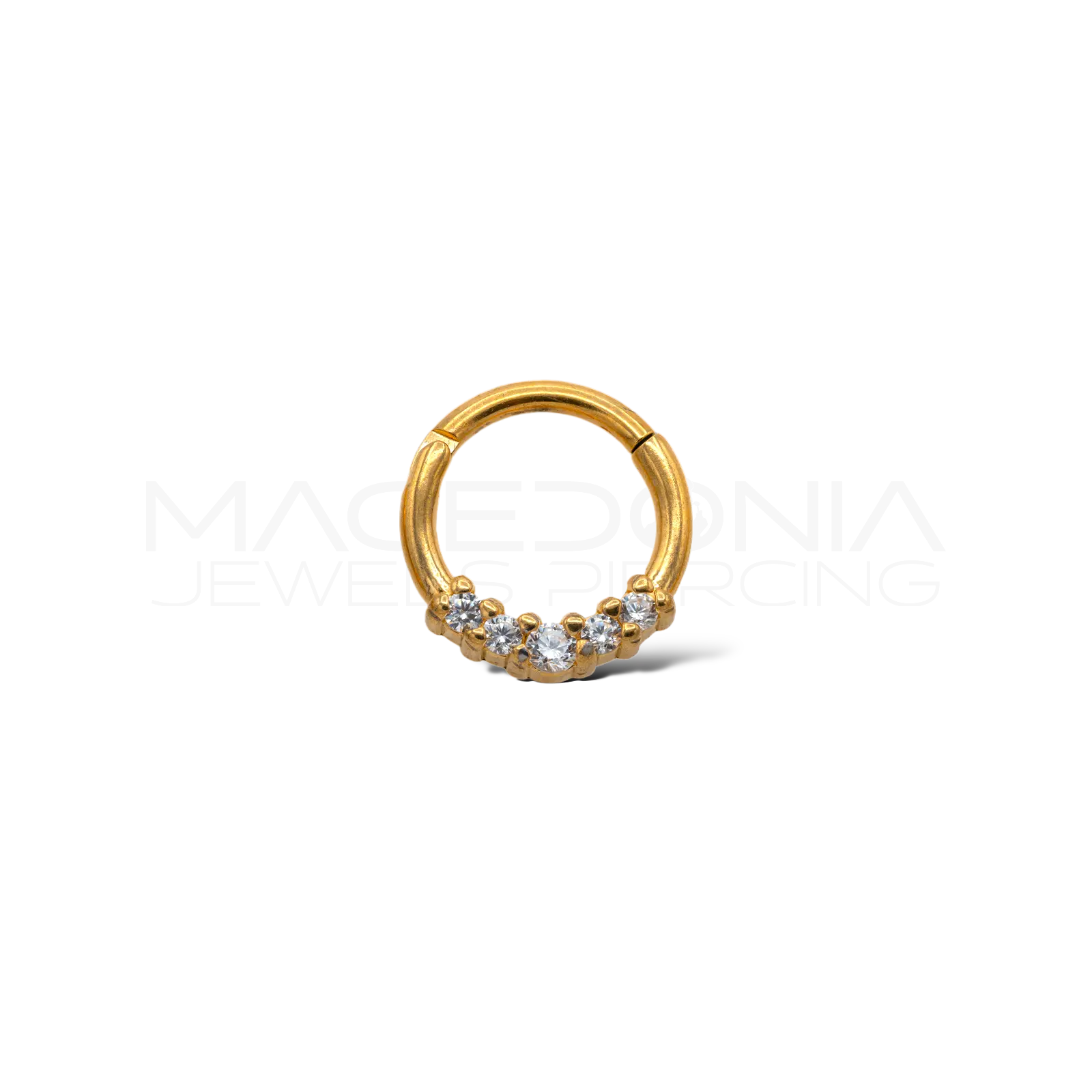 CERCHIO CON CORONA DI ZIRCONI COLORATI