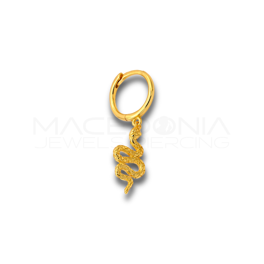 Orecchino Serpente Pitonato in Argento 925