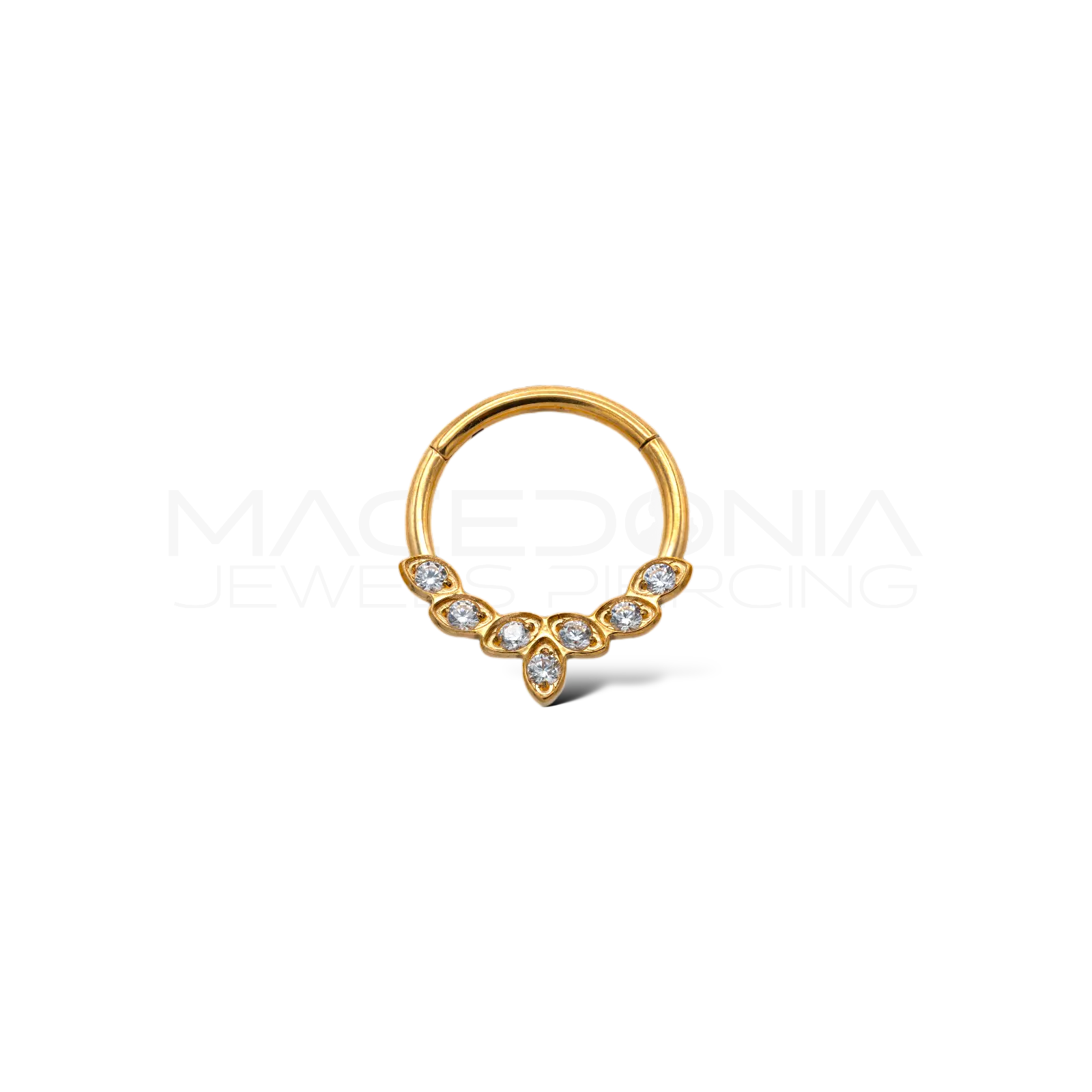 PIERCING A CERCHIO CON CORONA DI ZIRCONI