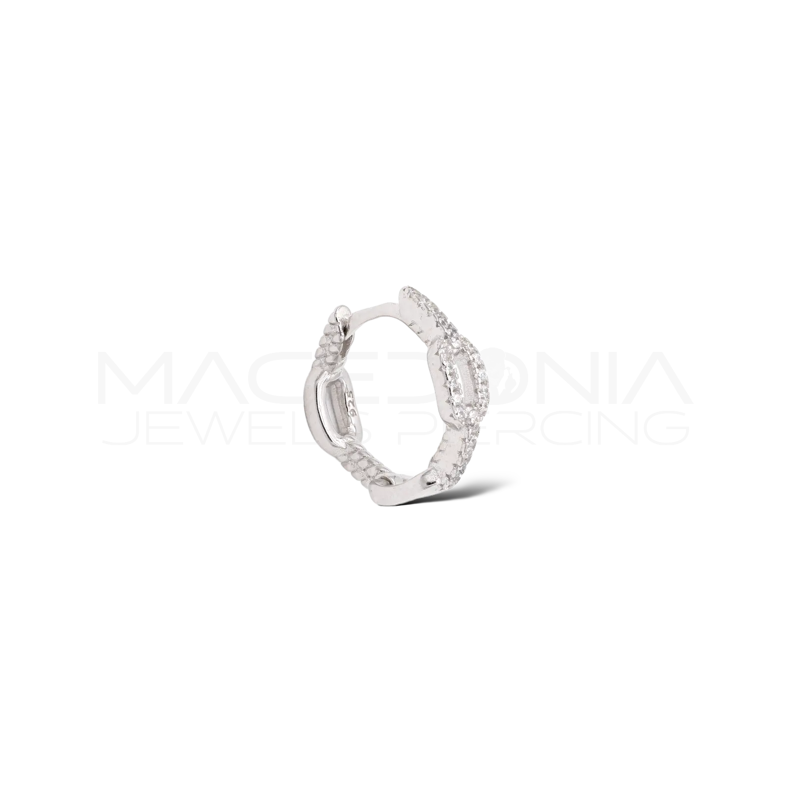 ORECCHINO IN ARGENTO CON ZIRCONI