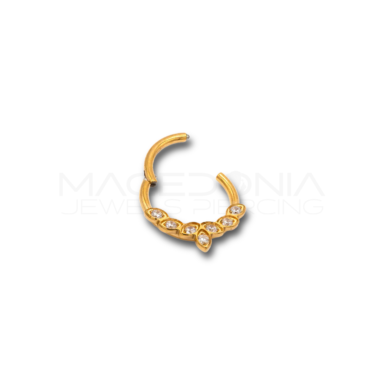 PIERCING A CERCHIO CON CORONA DI ZIRCONI