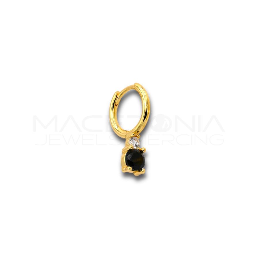 Orecchino con Zircone in Argento 925 (Colore Oro)