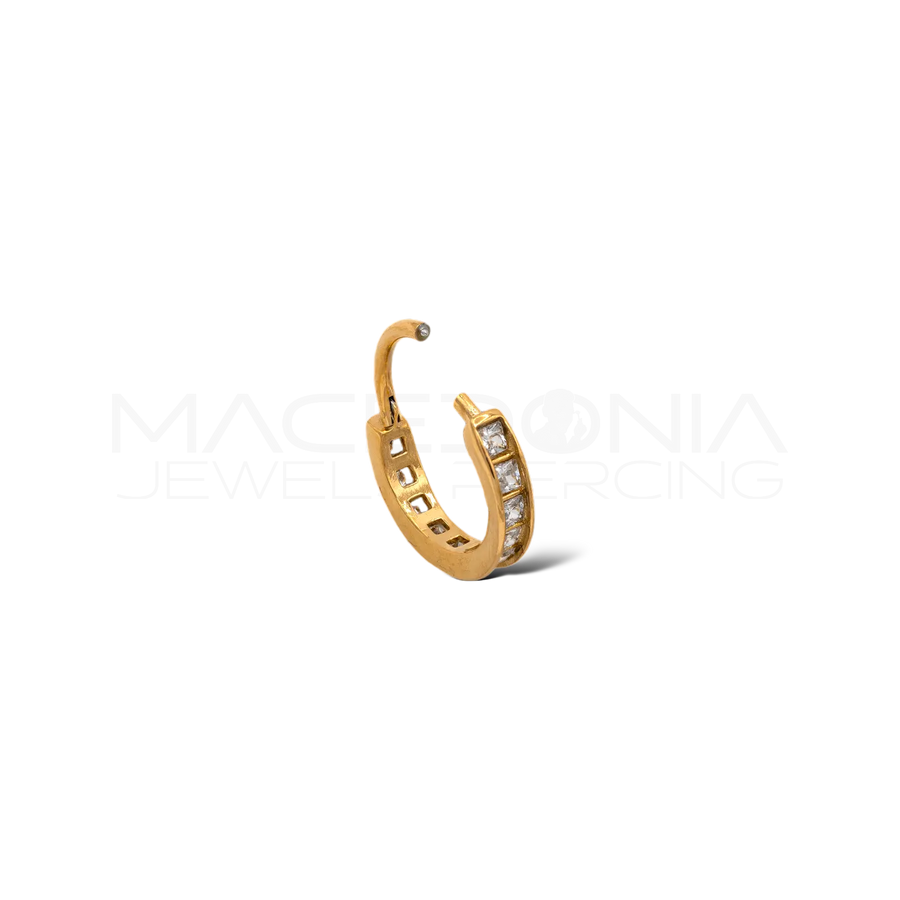 Piercing a Cerchio con Chiusura Clicker in Acciaio Chirurgico 316L