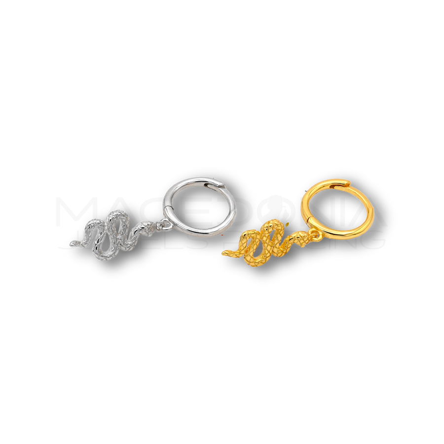 Orecchino Serpente Pitonato in Argento 925
