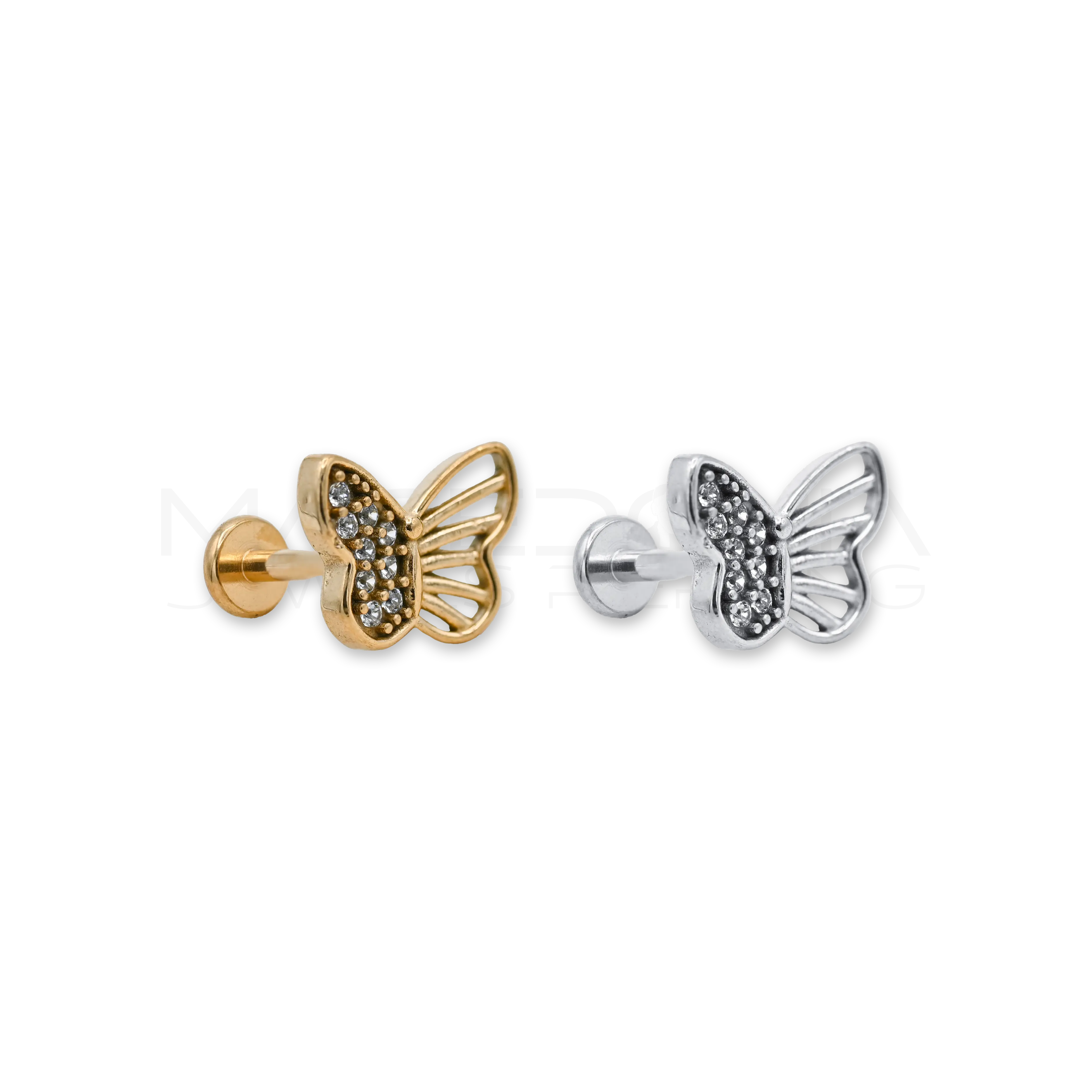 BARRETTA CON FARFALLA SEMI ZIRCONATA