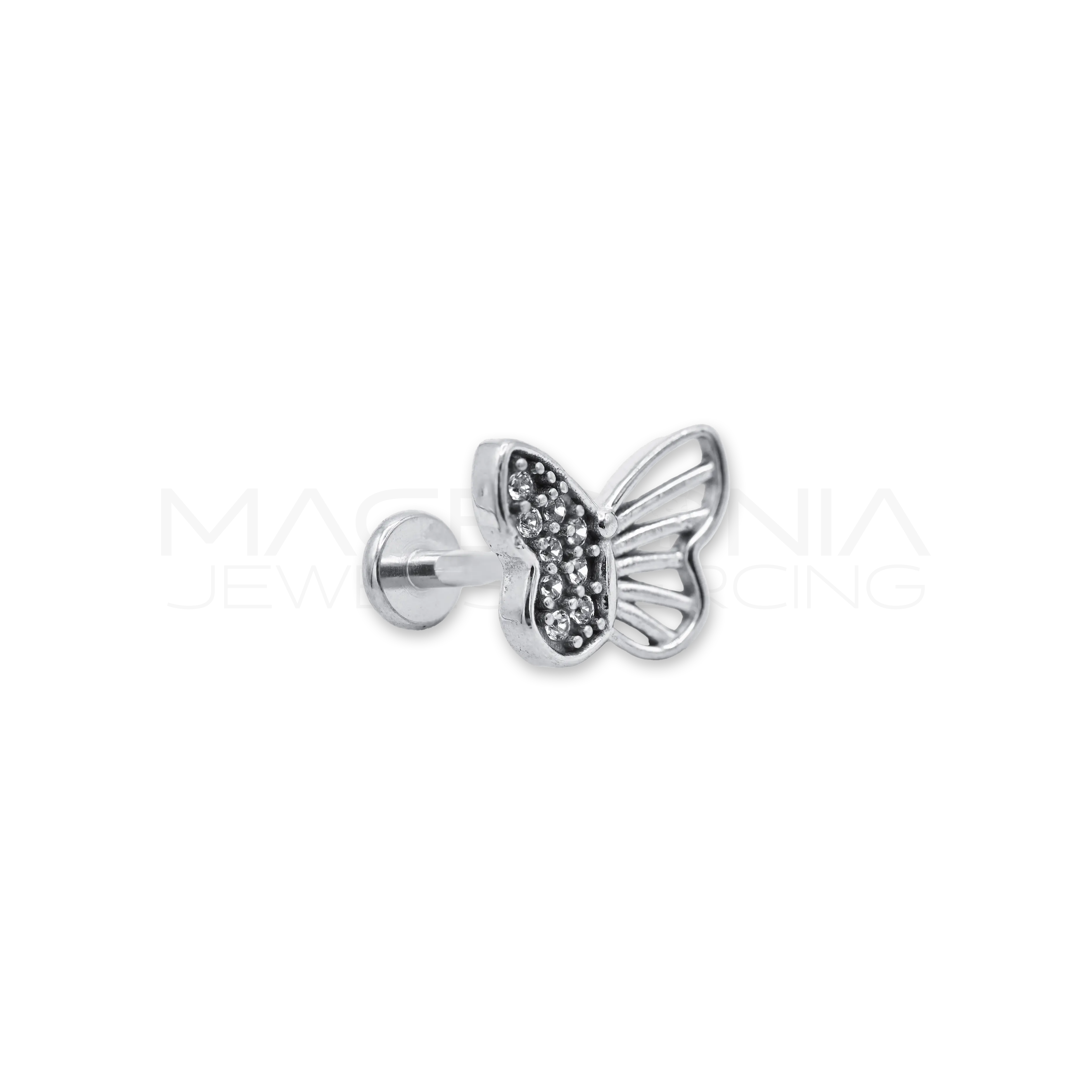 BARRETTA CON FARFALLA SEMI ZIRCONATA