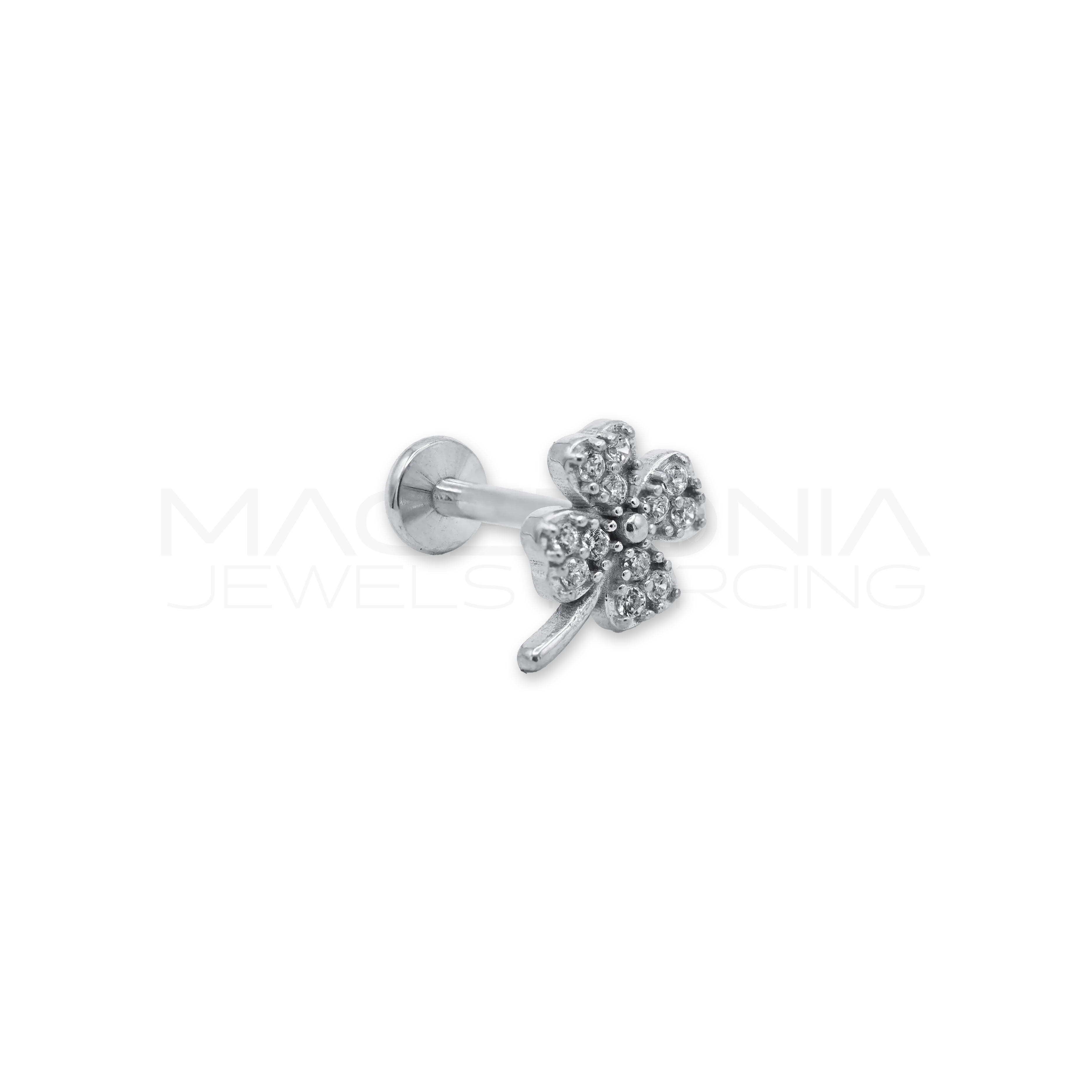 Barretta con Quadrifoglio Zirconato