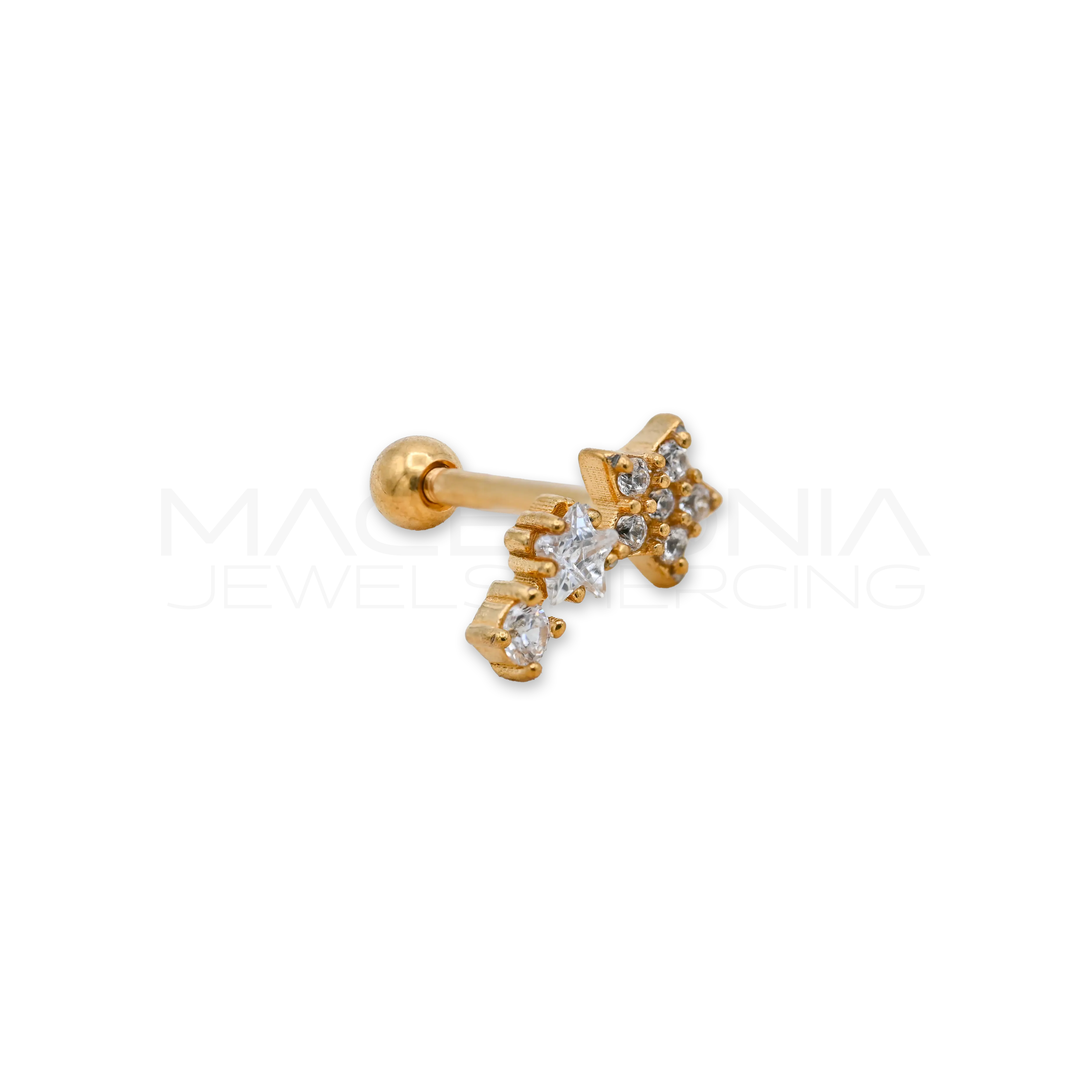 BARRETTA CON TRE STELLE ZIRCONATE