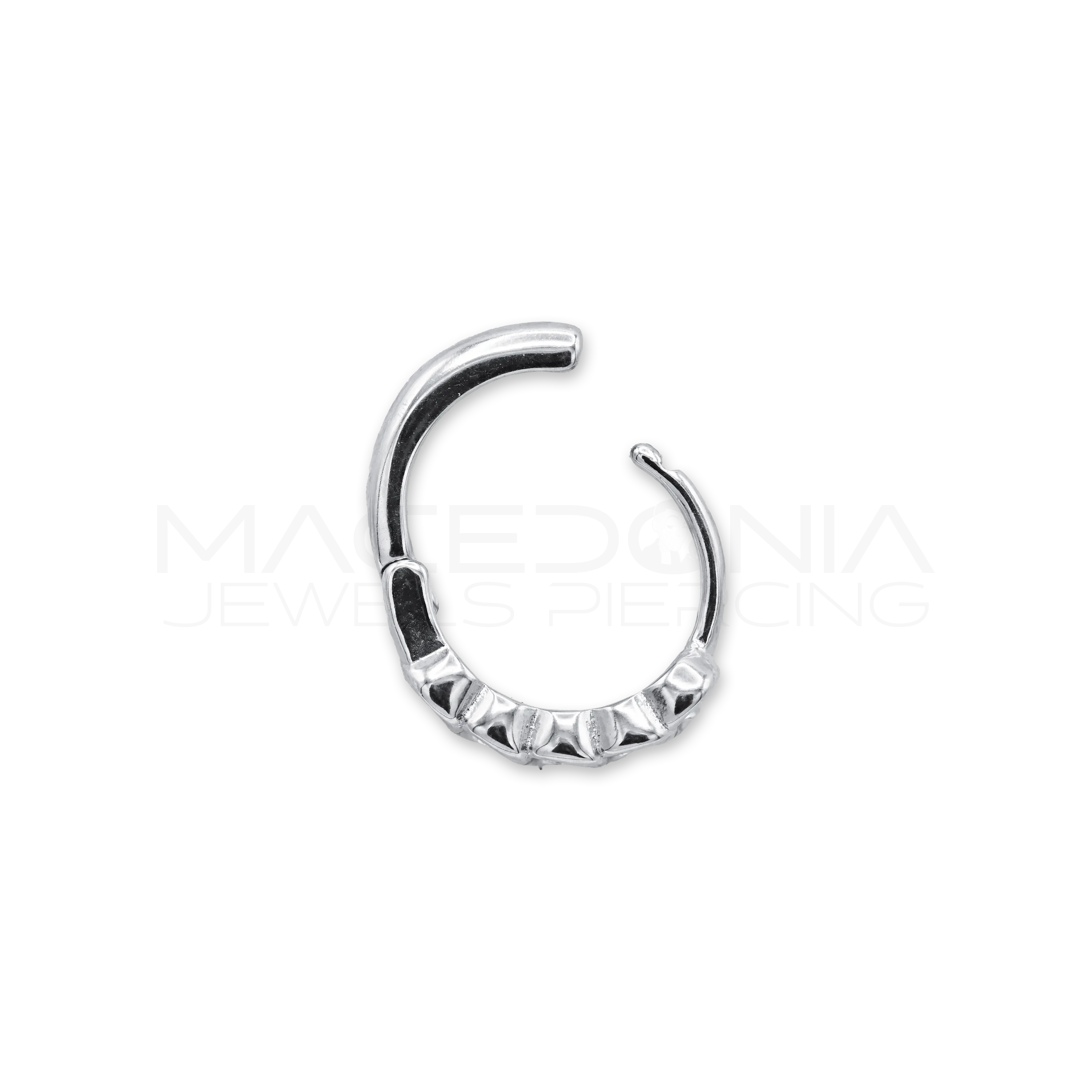 ORECCHINI IN ARGENTO CON CORONA DI ZIRCONI INCASTONATI