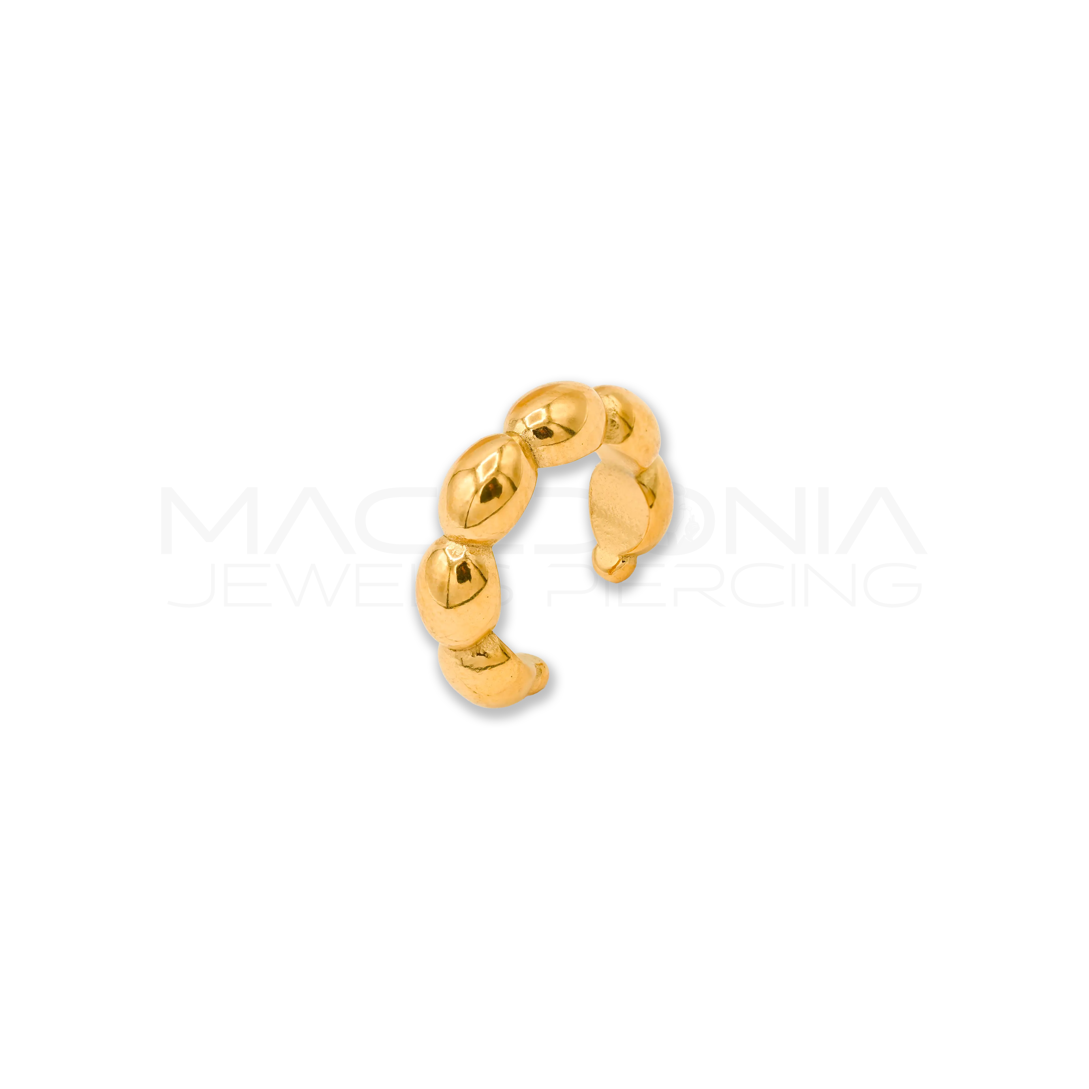 Mezzo Cerchio con Palline,Fake Piercing (Oro)