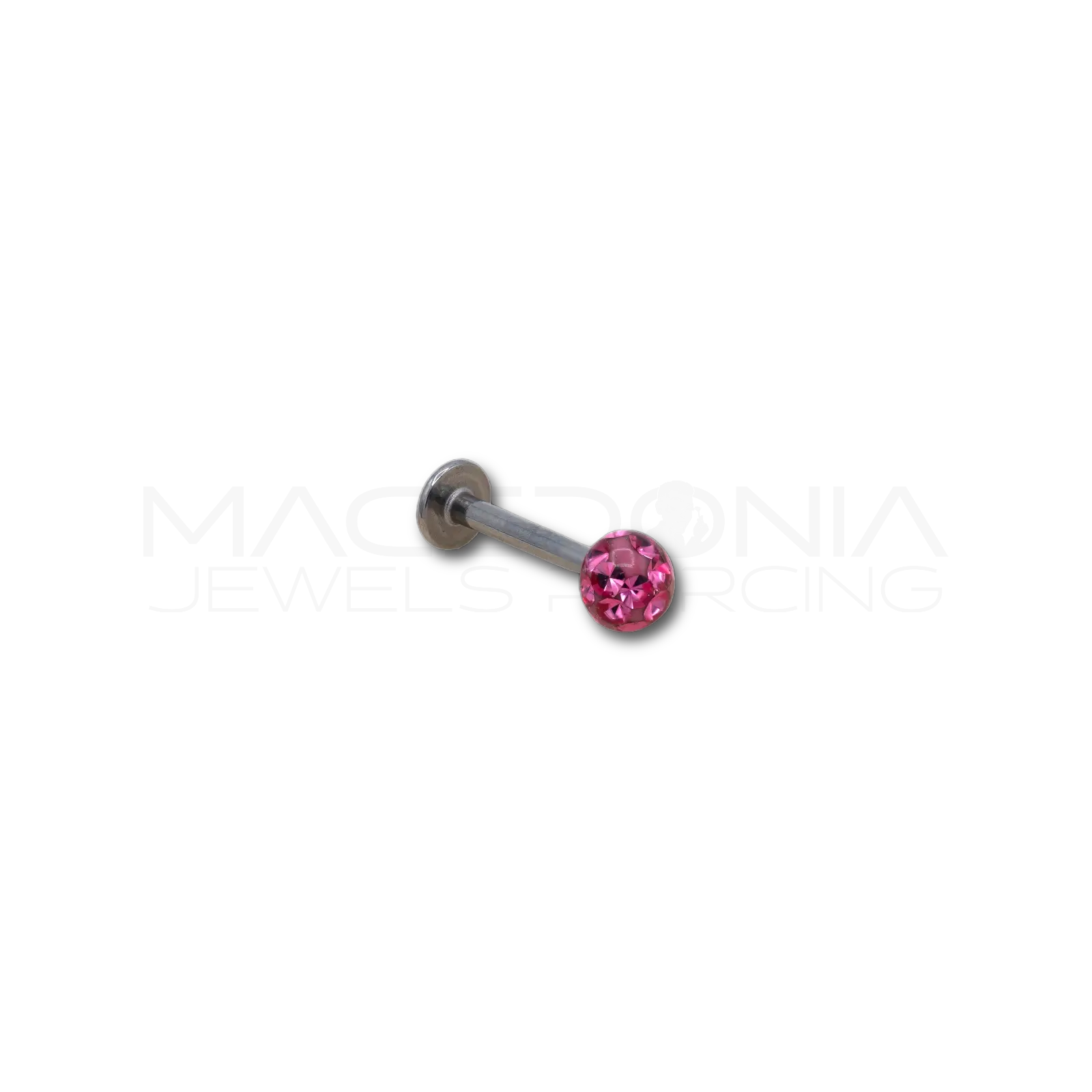 Piercing con Pallina Glitterata 3mm in Acciaio Chirurgico 316L