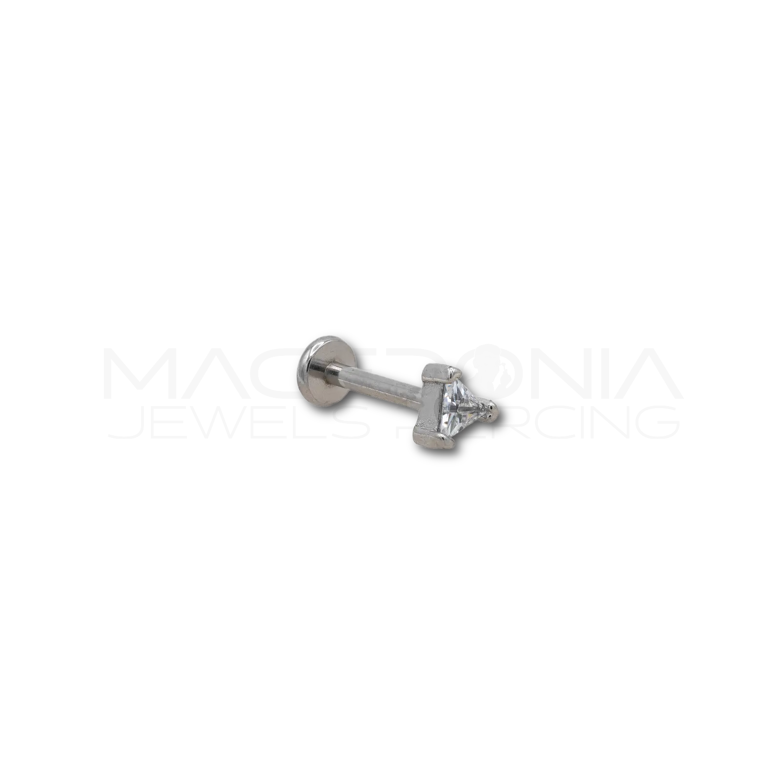 BARRETTA CON ZIRCONE A TRIANGOLO Macedonia Jewels Piercing