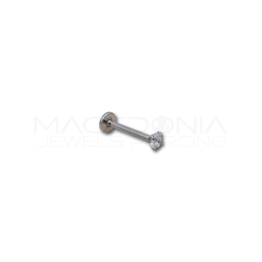 Piercing con Zircone di 3mm in Acciaio Chirurgico 316L