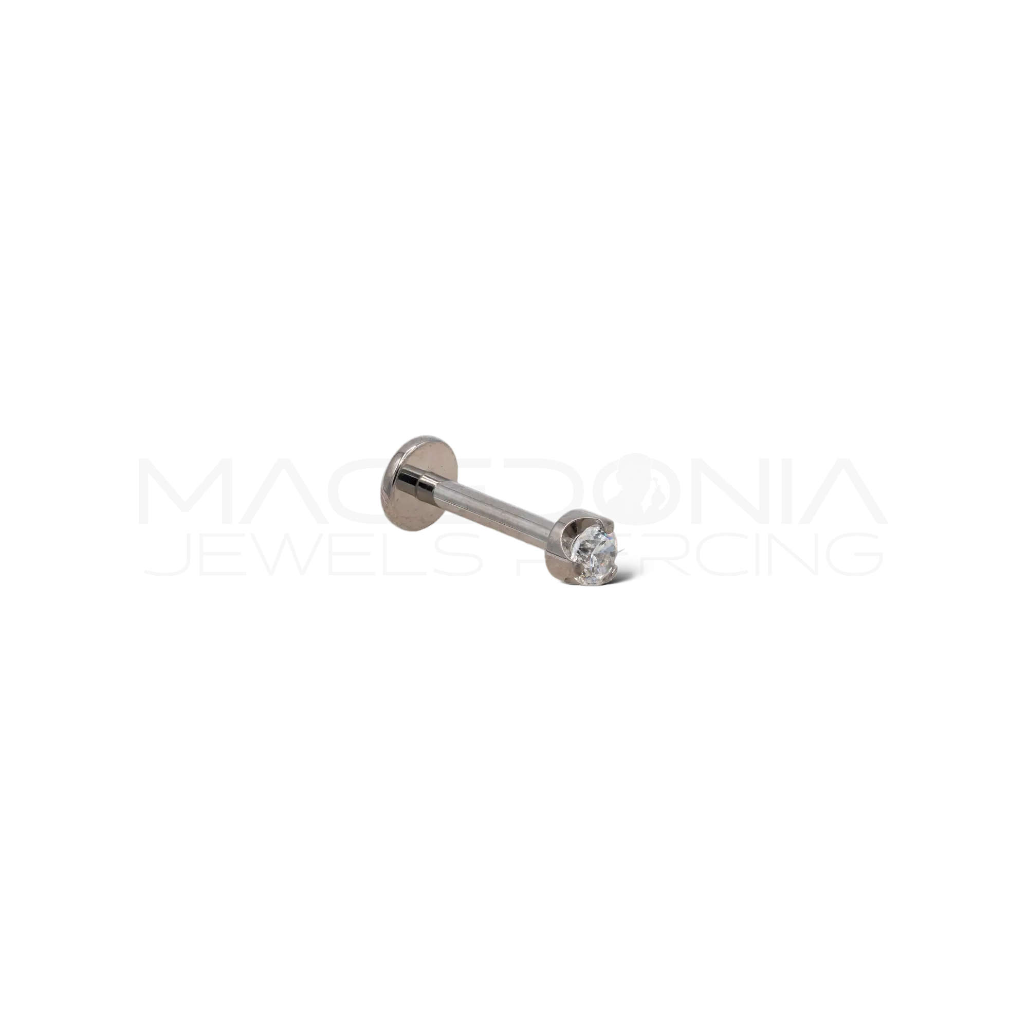 Piercing in titanio F136 con zircone luminoso da 3 mm