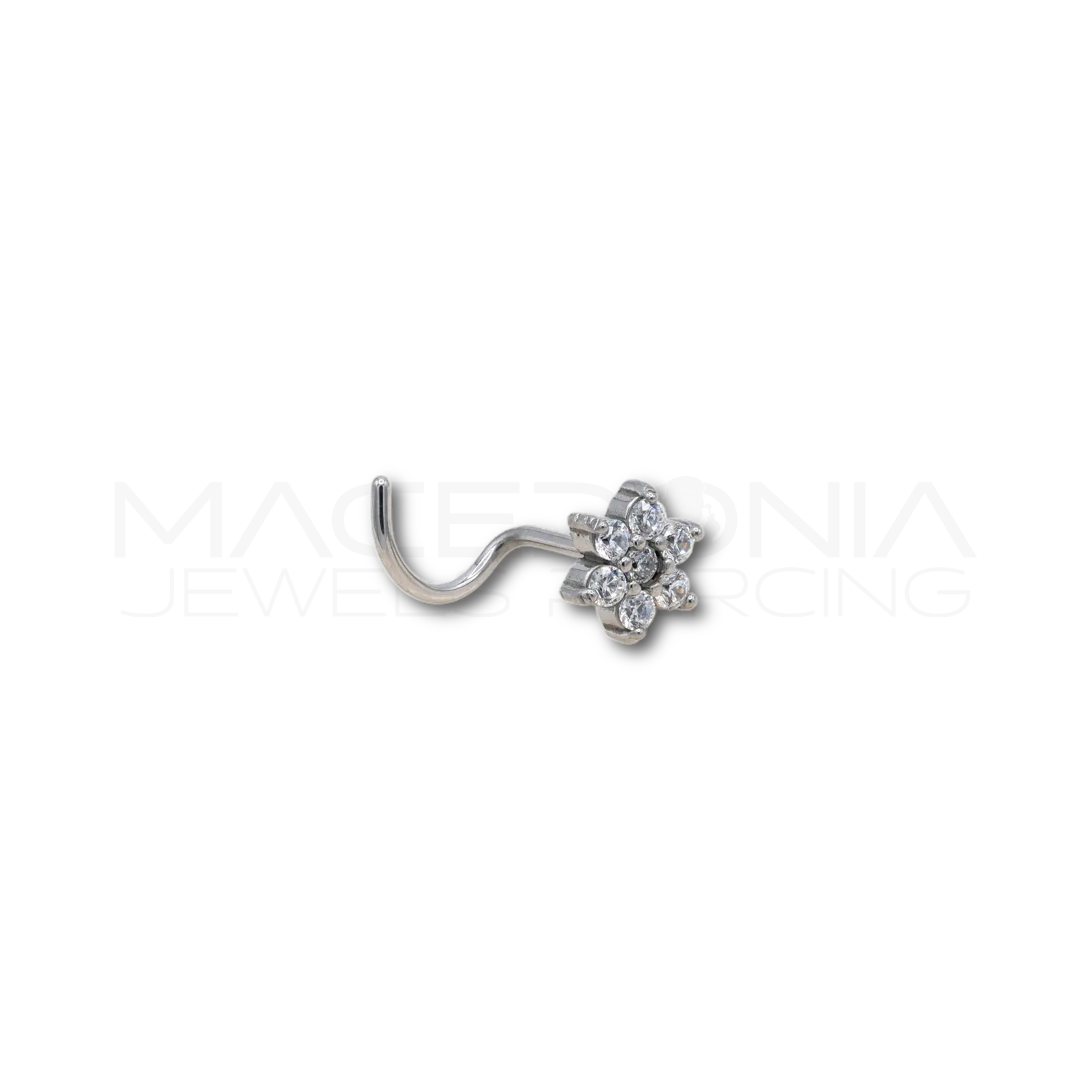 PIERCING DA NASO CON FIORE E ZIRCONI